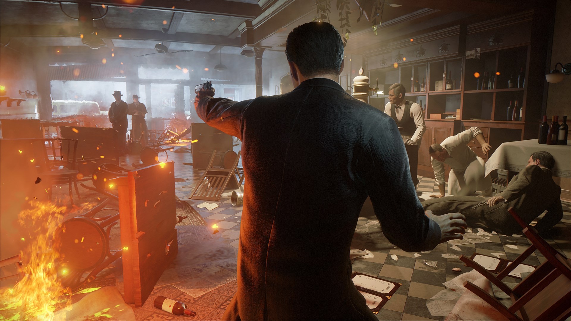 Mafia II, Mafia: The City of Lost Heaven, Vito Scaletta, video game art, video game characters, video games, Thomas Angelo, 2K Czech, Empire Bay, Gunsmith, Lost Heaven, Joe Barbaro, raincoat, classic car, HD Wallpaper