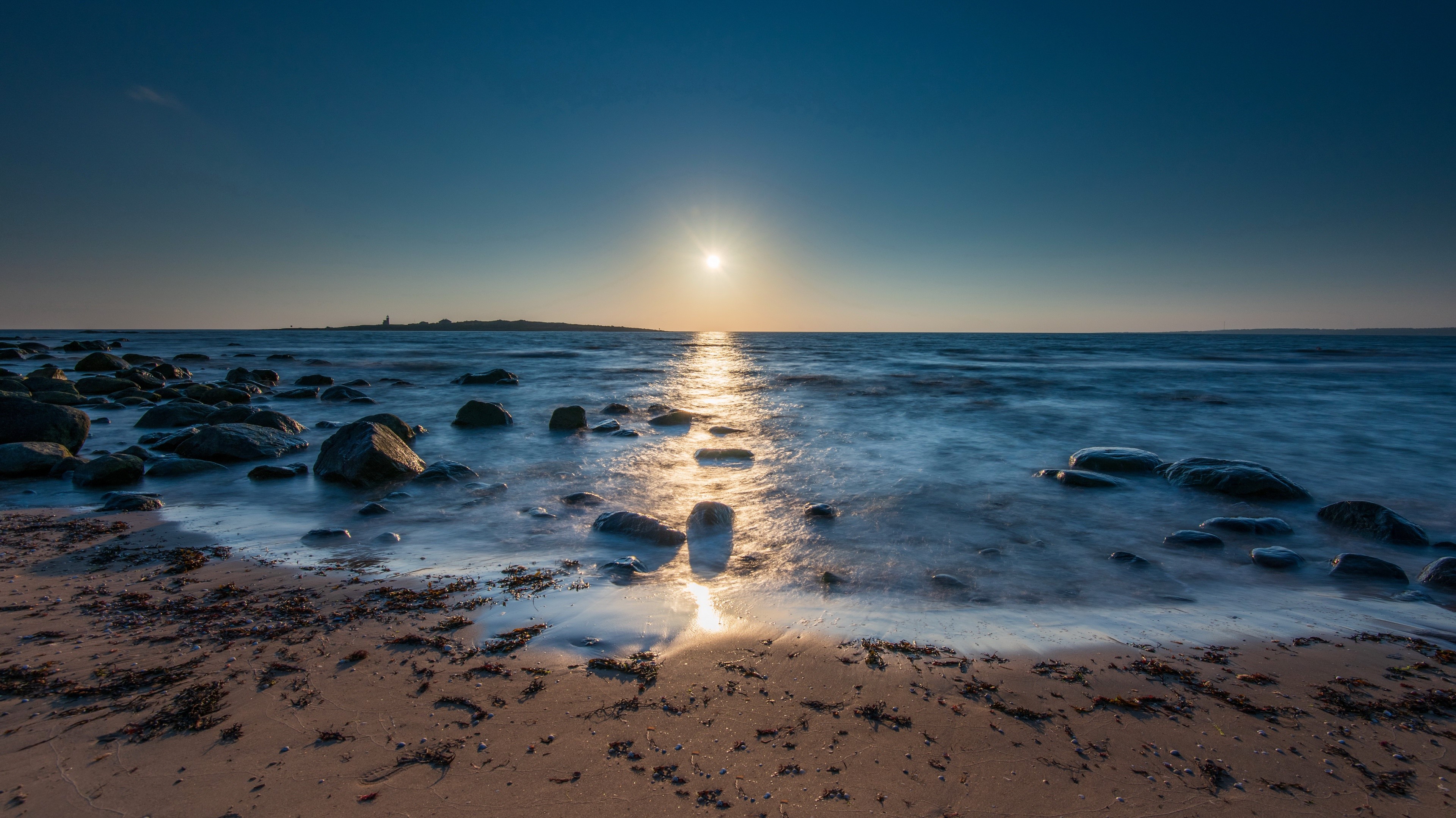 sky, Sun, beach, sea, outdoors, HD Wallpaper