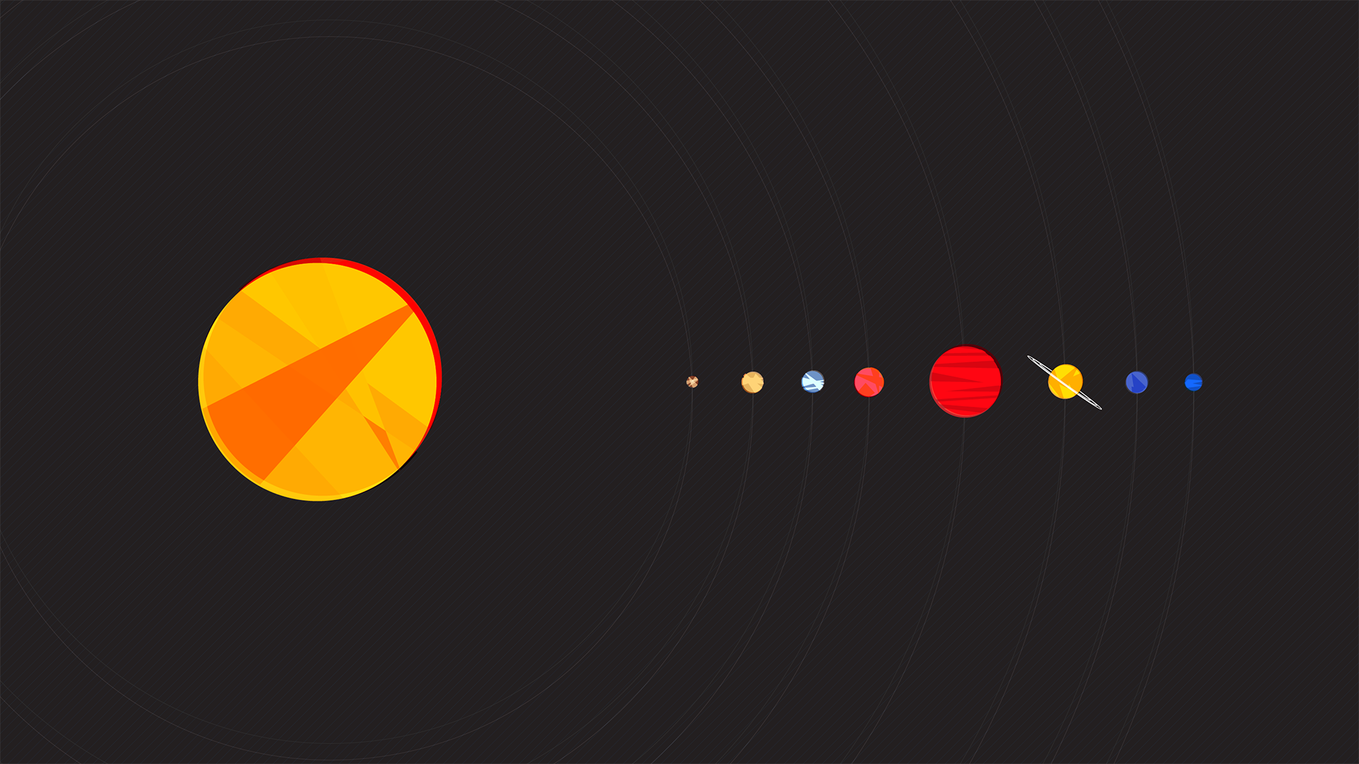 space, Solar System, space art, minimalism, HD Wallpaper
