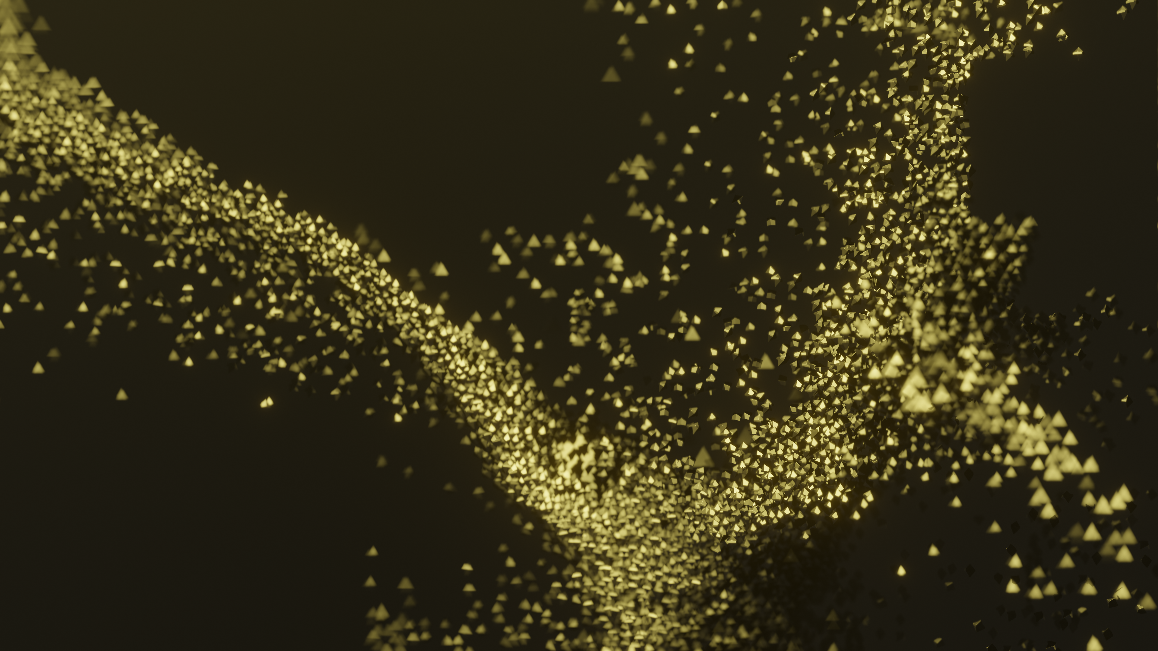 floating particles, 3D Abstract, Blender, digital art, brown, HD Wallpaper