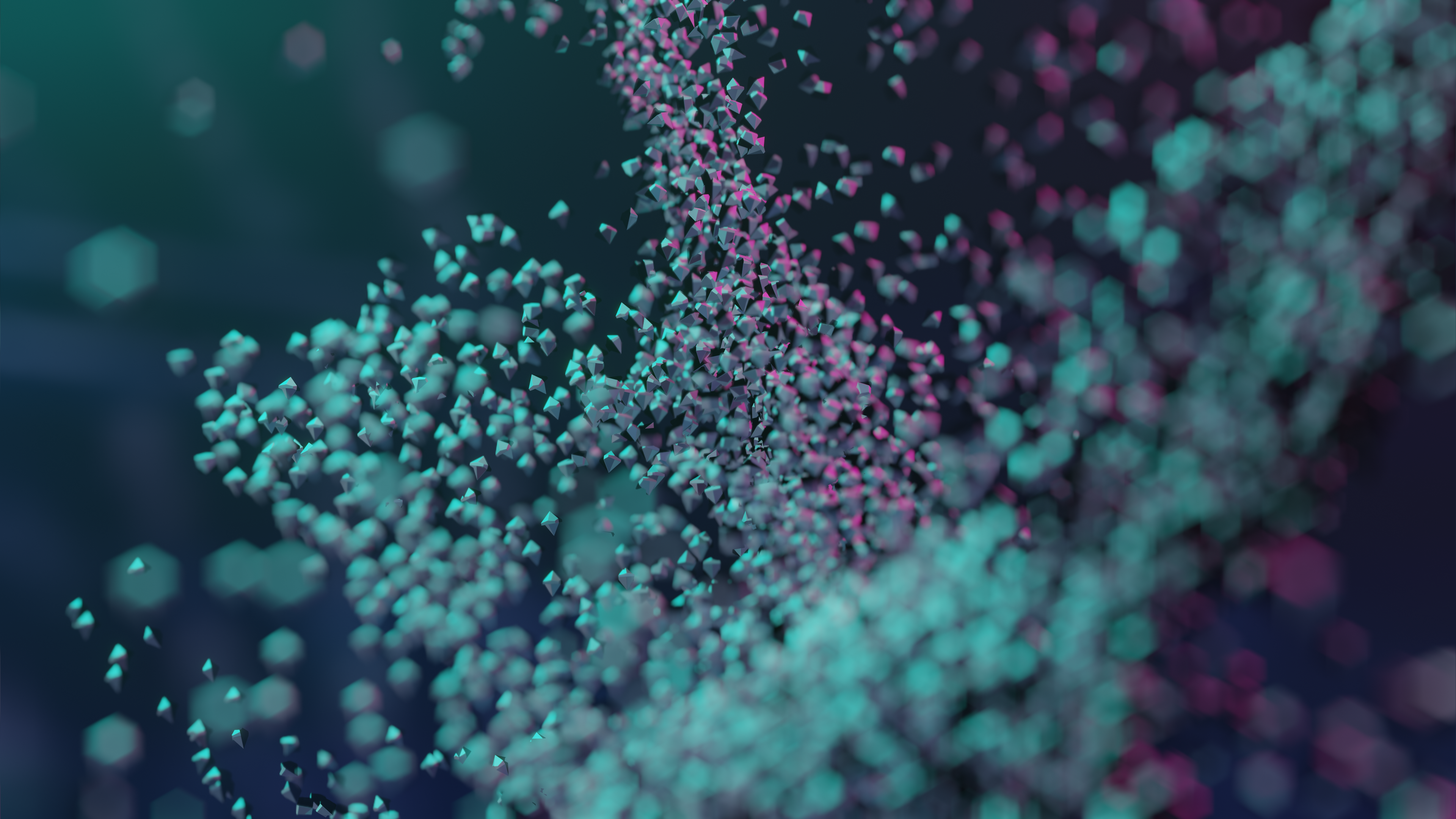 floating particles, 3D Abstract, Blender, digital art, HD Wallpaper