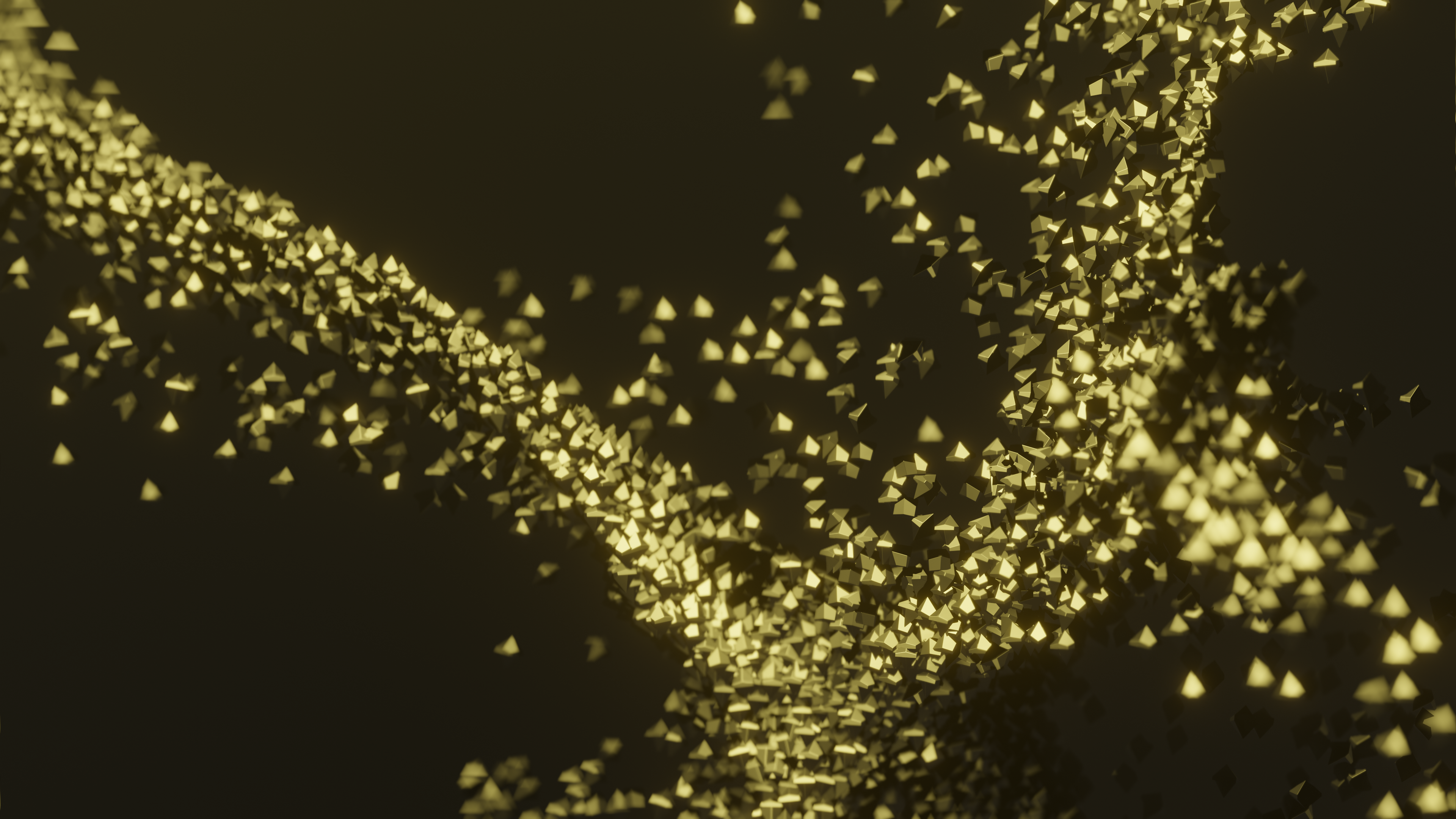 floating particles, 3D Abstract, Blender, digital art, HD Wallpaper