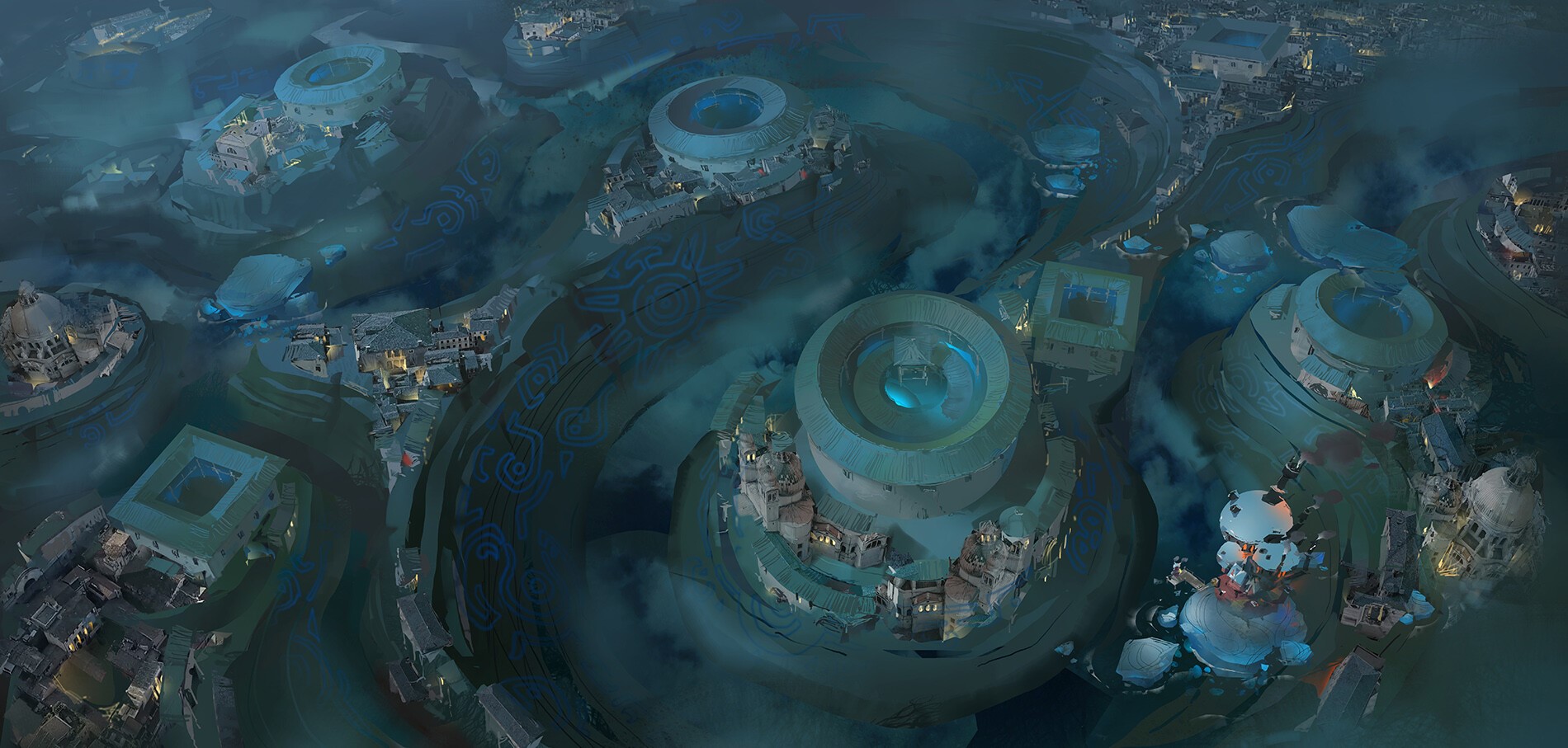 aerial view, fantasy art, artwork, ArtStation, HD Wallpaper