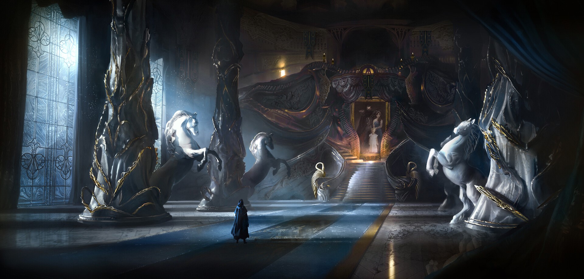 artwork, fantasy art, palace, HD Wallpaper