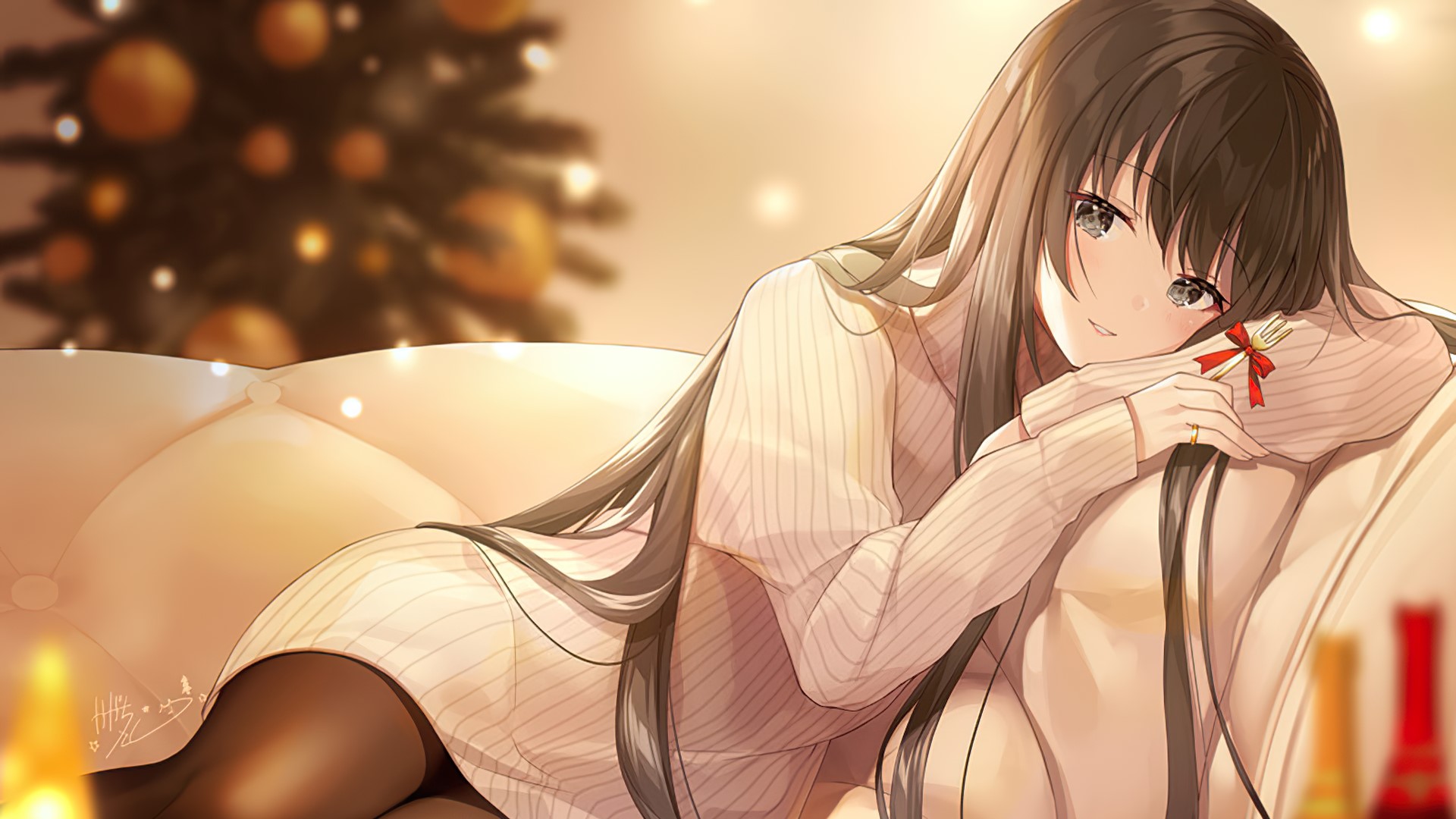 anime, anime girls, smiling, HD Wallpaper