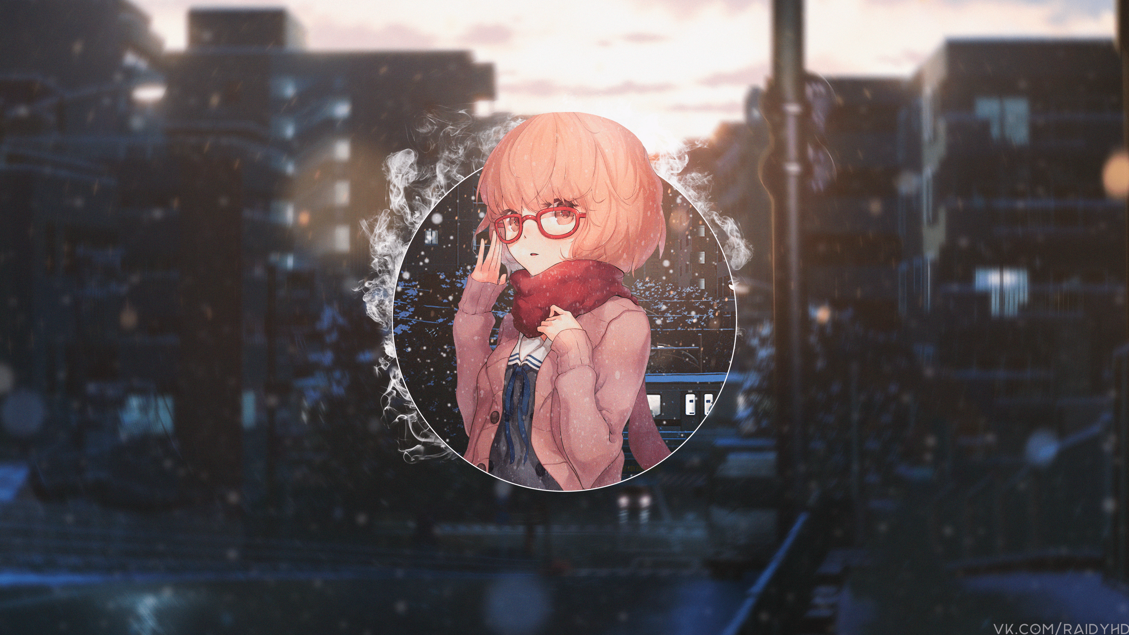 anime, anime girls, picture-in-picture, Kuriyama Mirai, Kara no Kyoukai, HD Wallpaper