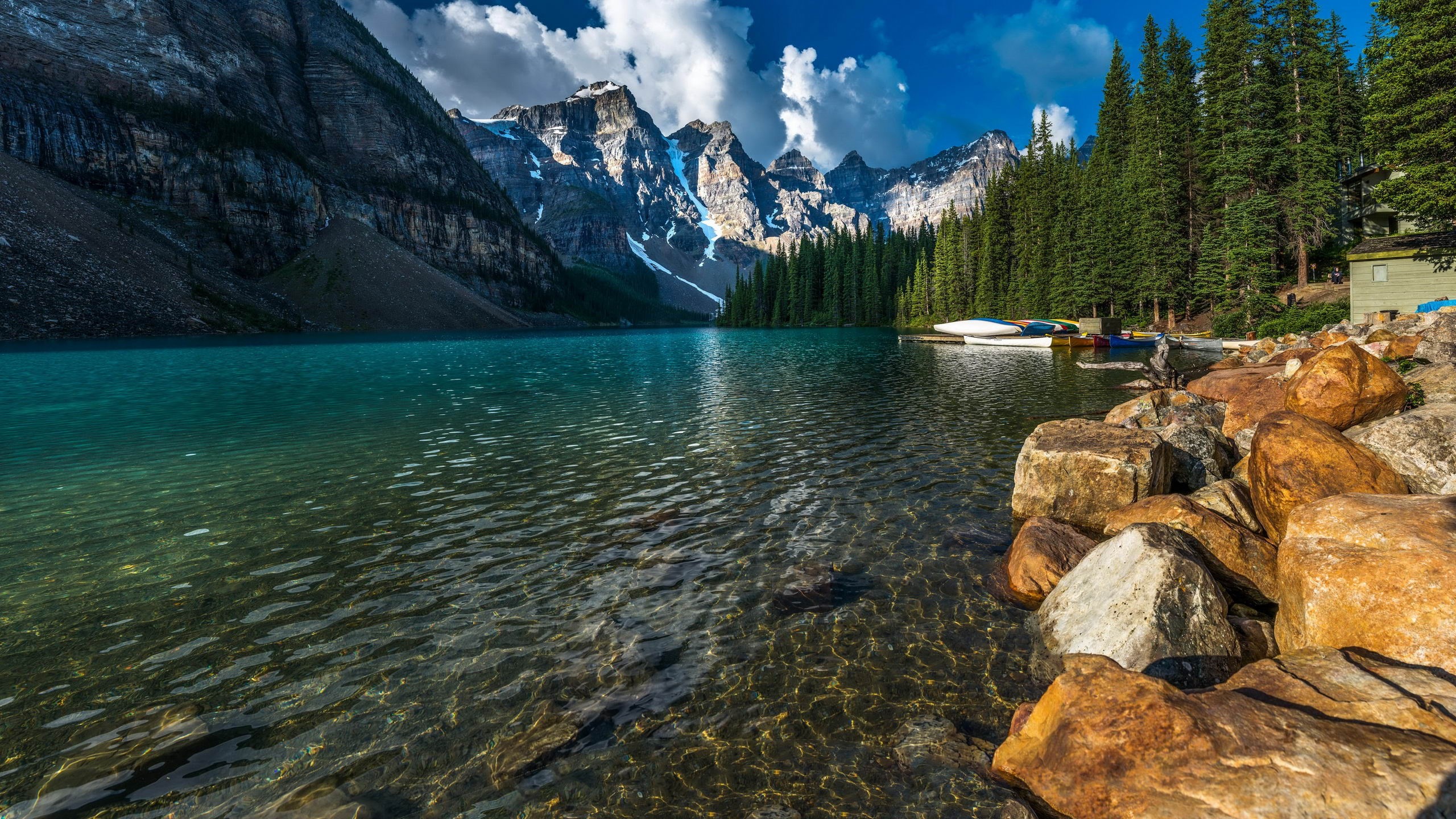 landscape, mountains, lake, forest, nature, HD Wallpaper