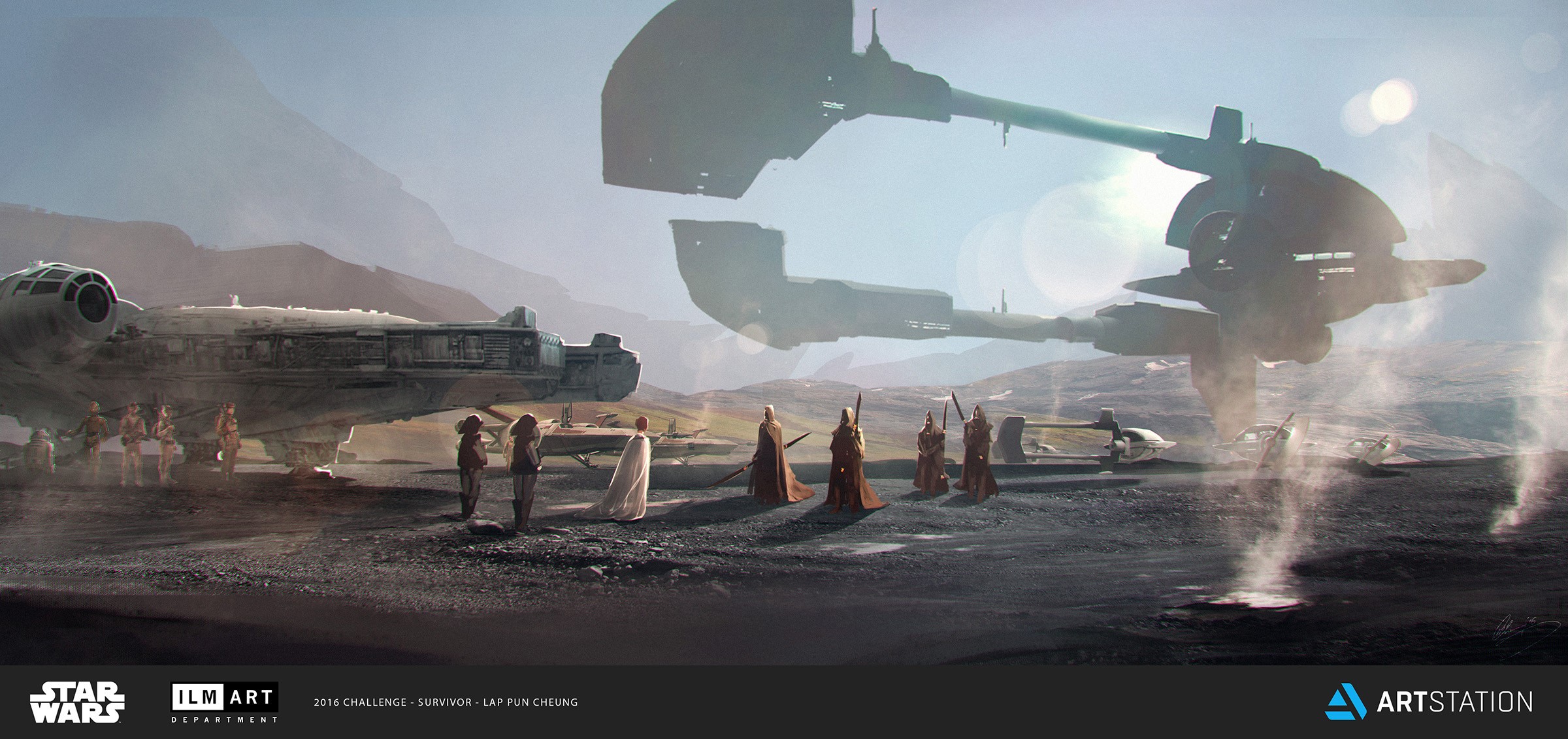 Lap Pun Cheung, drawing, Star Wars Humor, artwork, science fiction, Star Wars, HD Wallpaper
