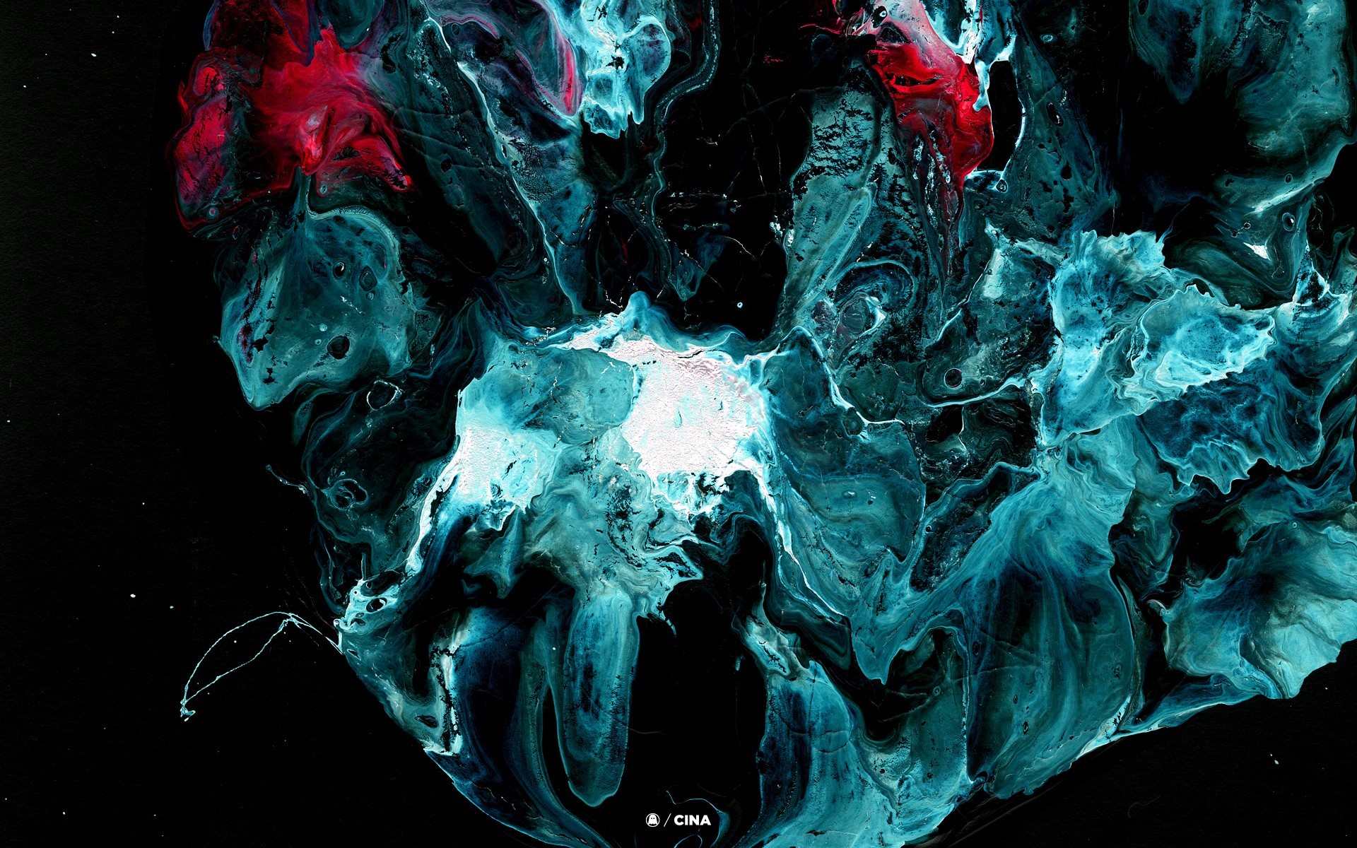 Michael Cina, digital art, abstract, dark, texture, HD Wallpaper