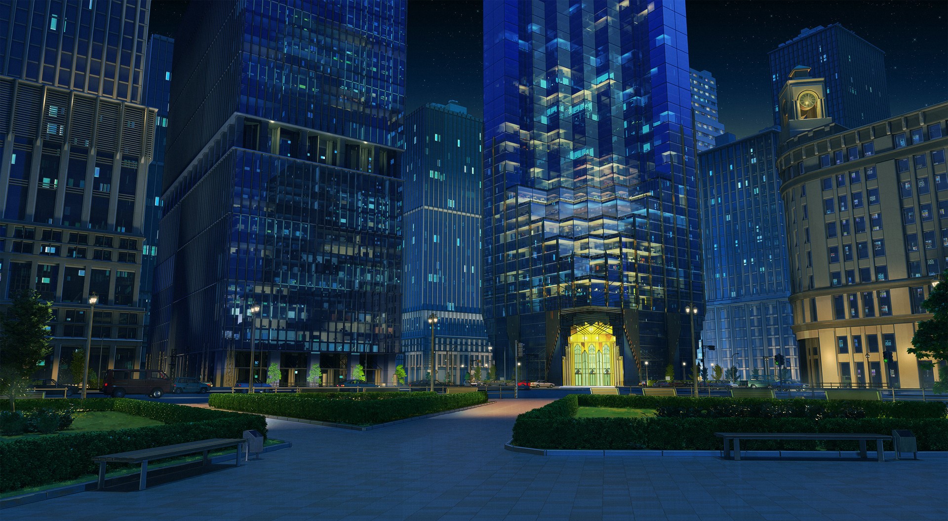 cityscape, night, city, HD Wallpaper