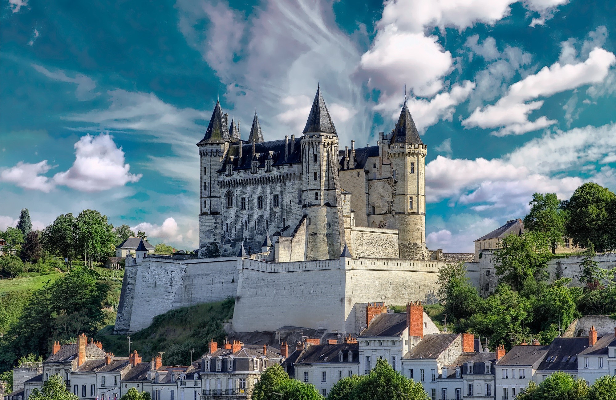 castle, building, France, HD Wallpaper