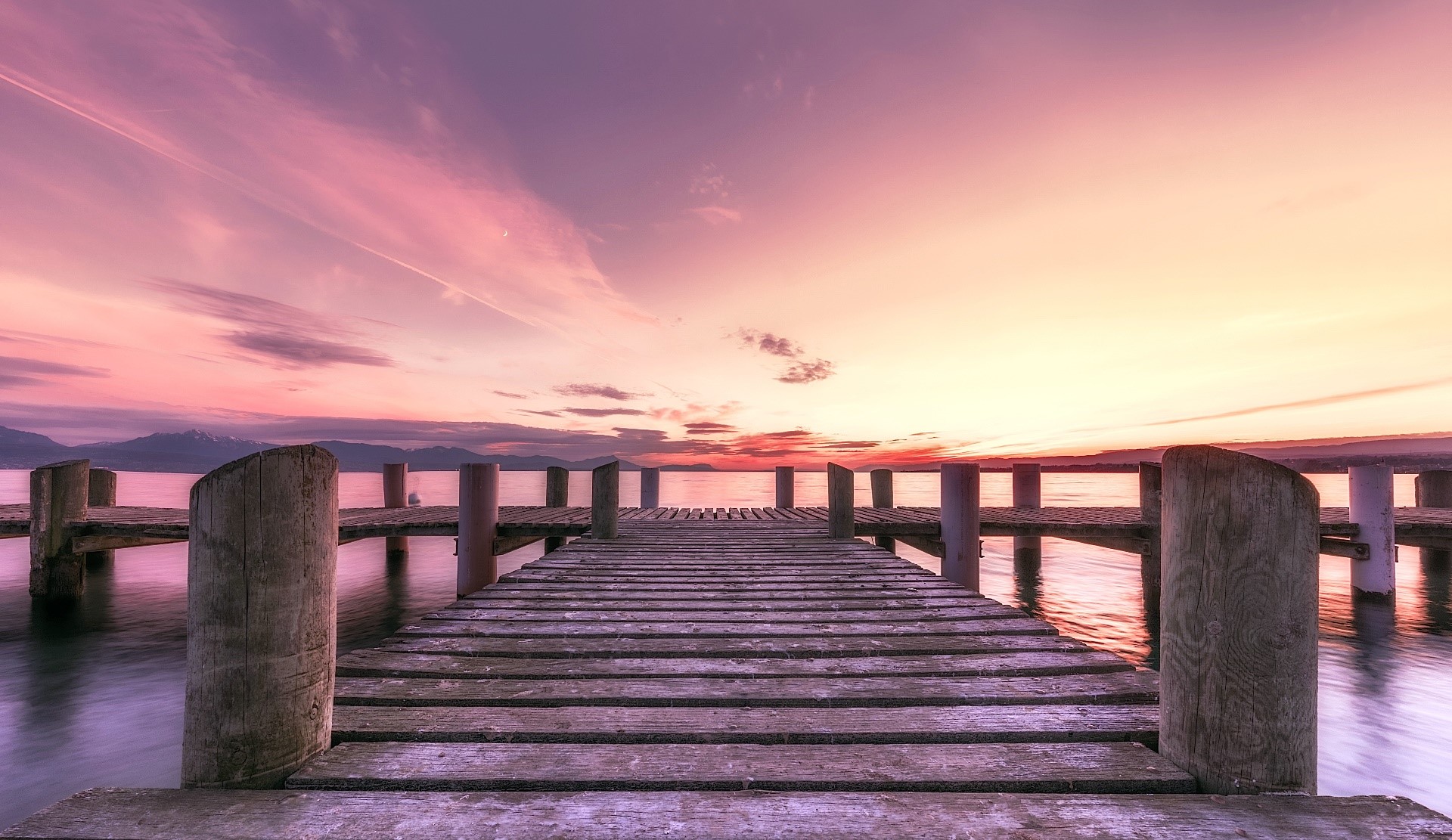 pier, sky, outdoors, sunlight, water, HD Wallpaper