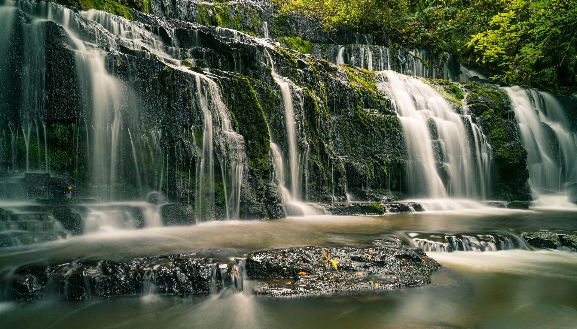 nature, rock, water, waterfall, HD Wallpaper