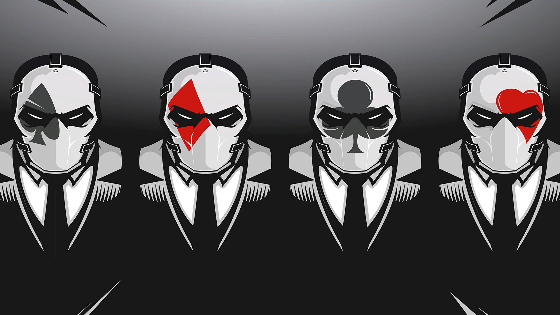 Fortnite, Loading screen, mask, selective coloring, HD Wallpaper