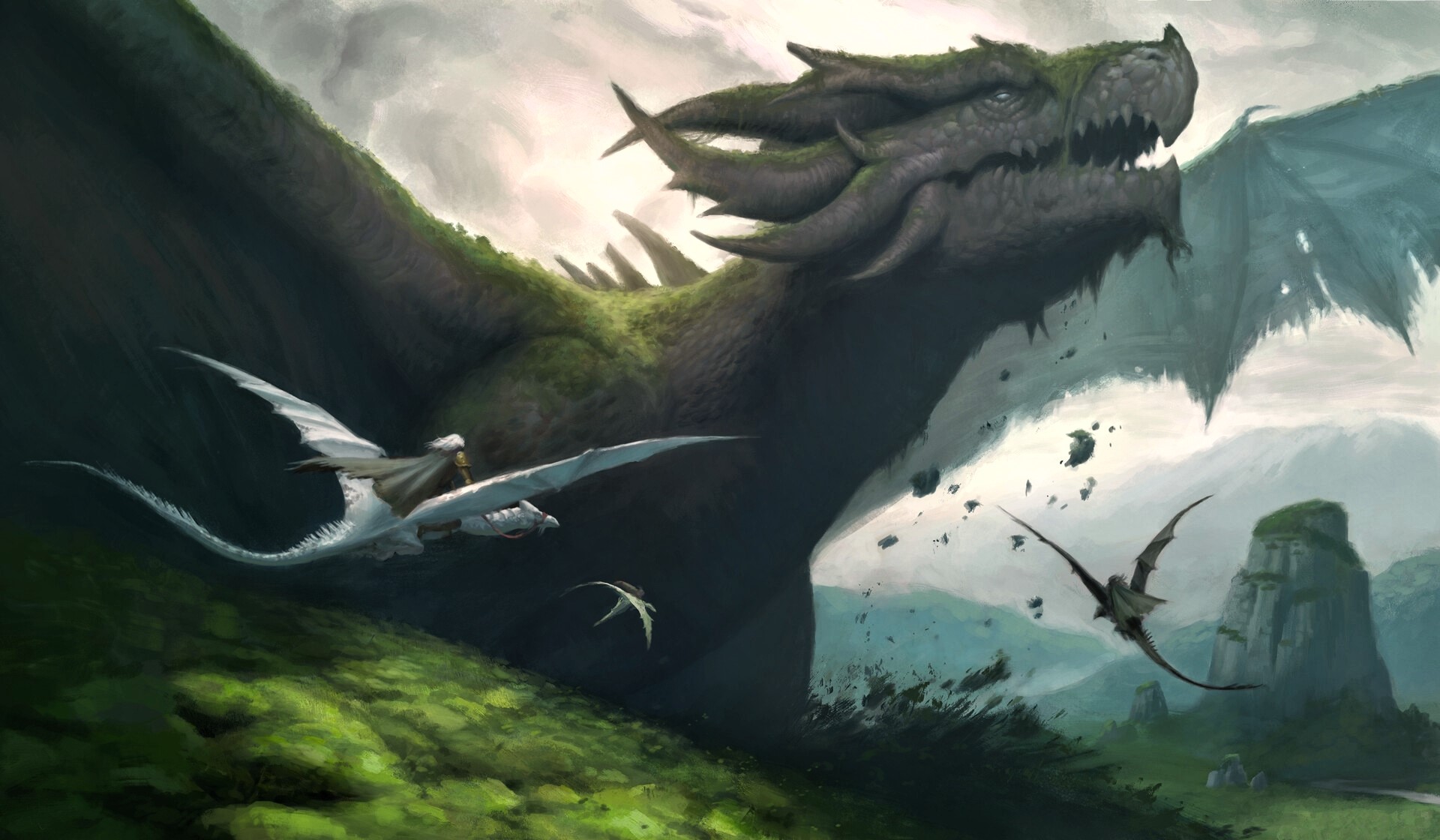 dragon, digital art, artwork, creature, fantasy art, HD Wallpaper