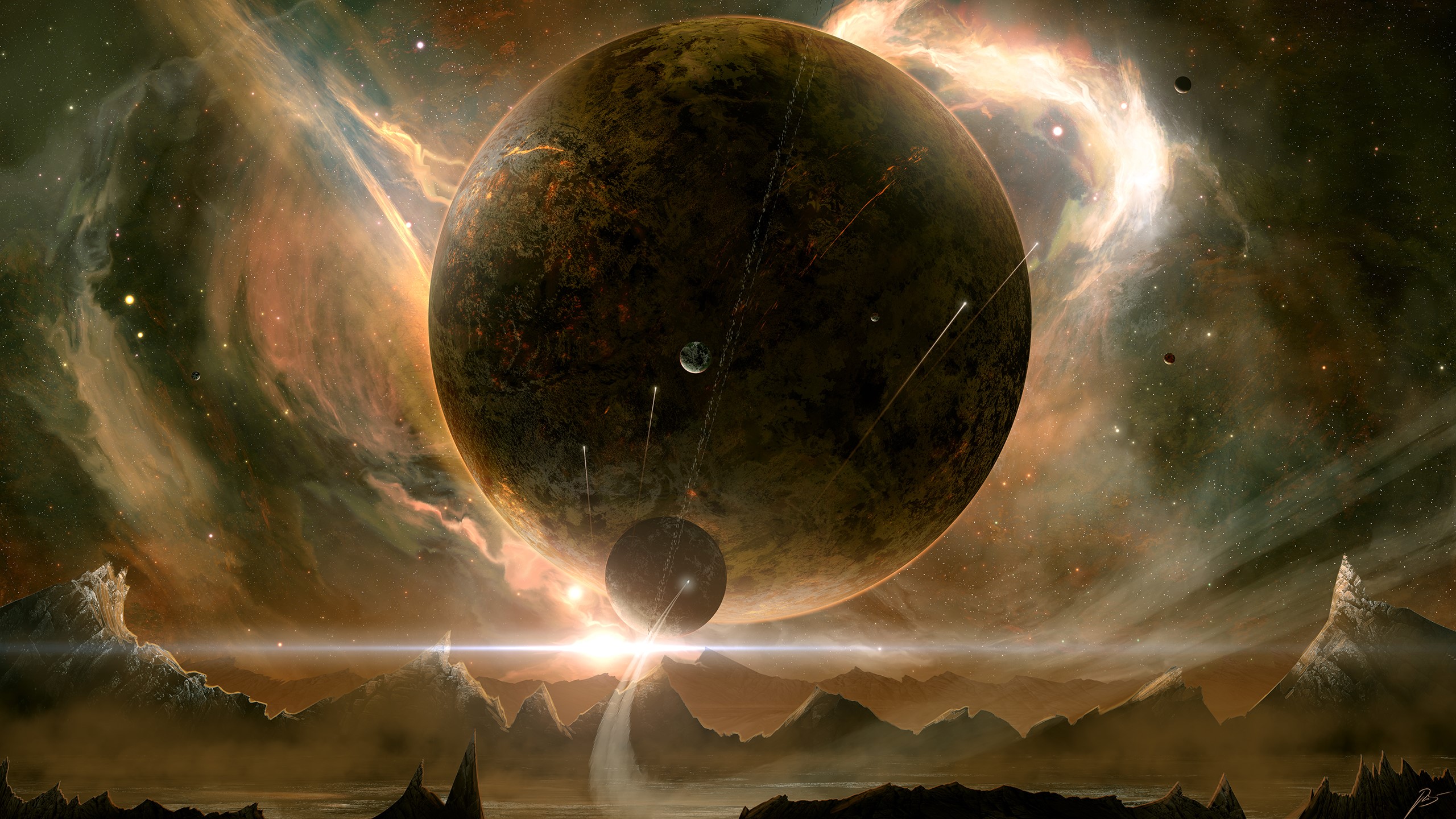 JoeyJazz, space art, planet, HD Wallpaper