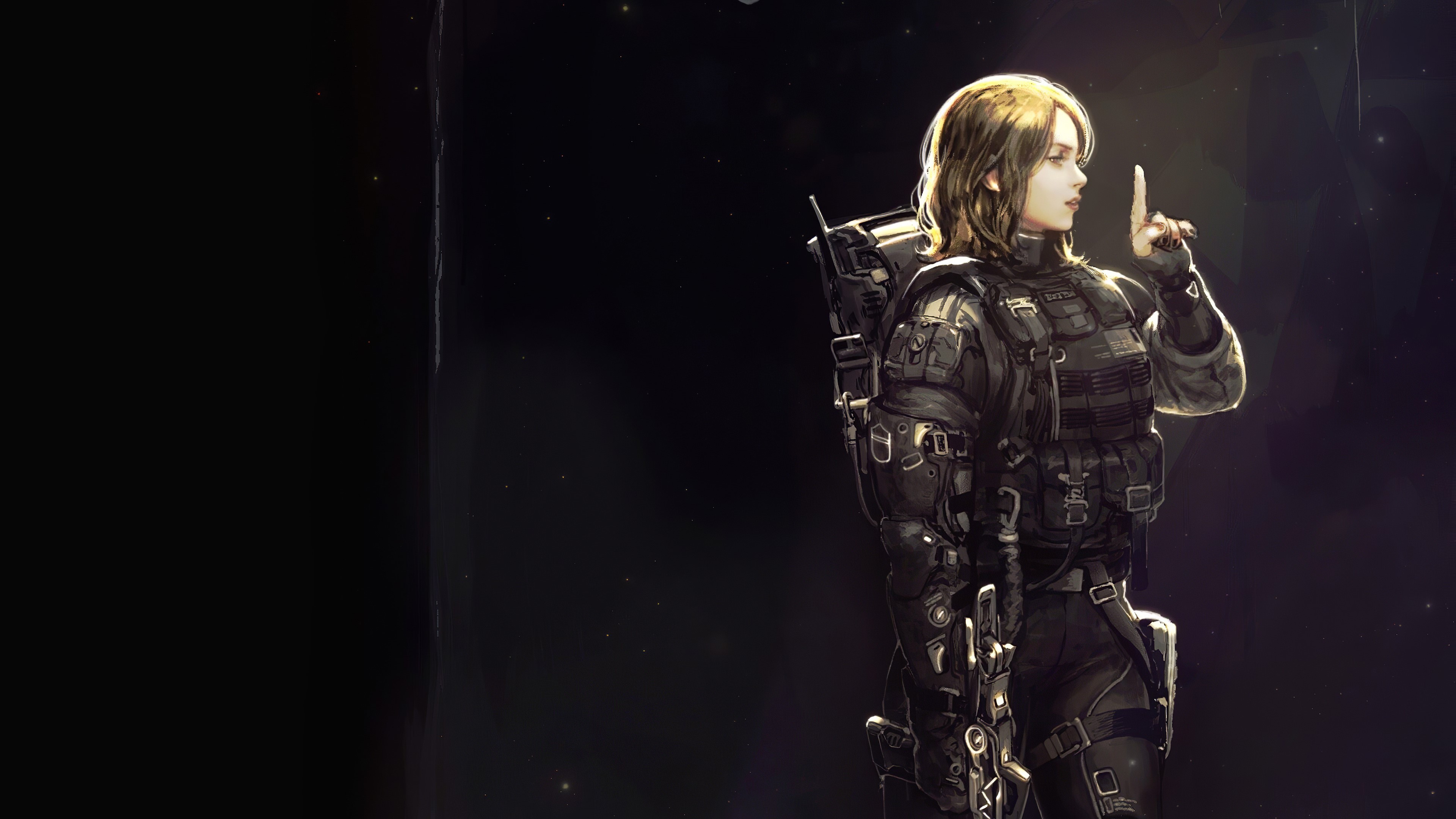 anime girls, long hair, Military Uniform, anime, HD Wallpaper