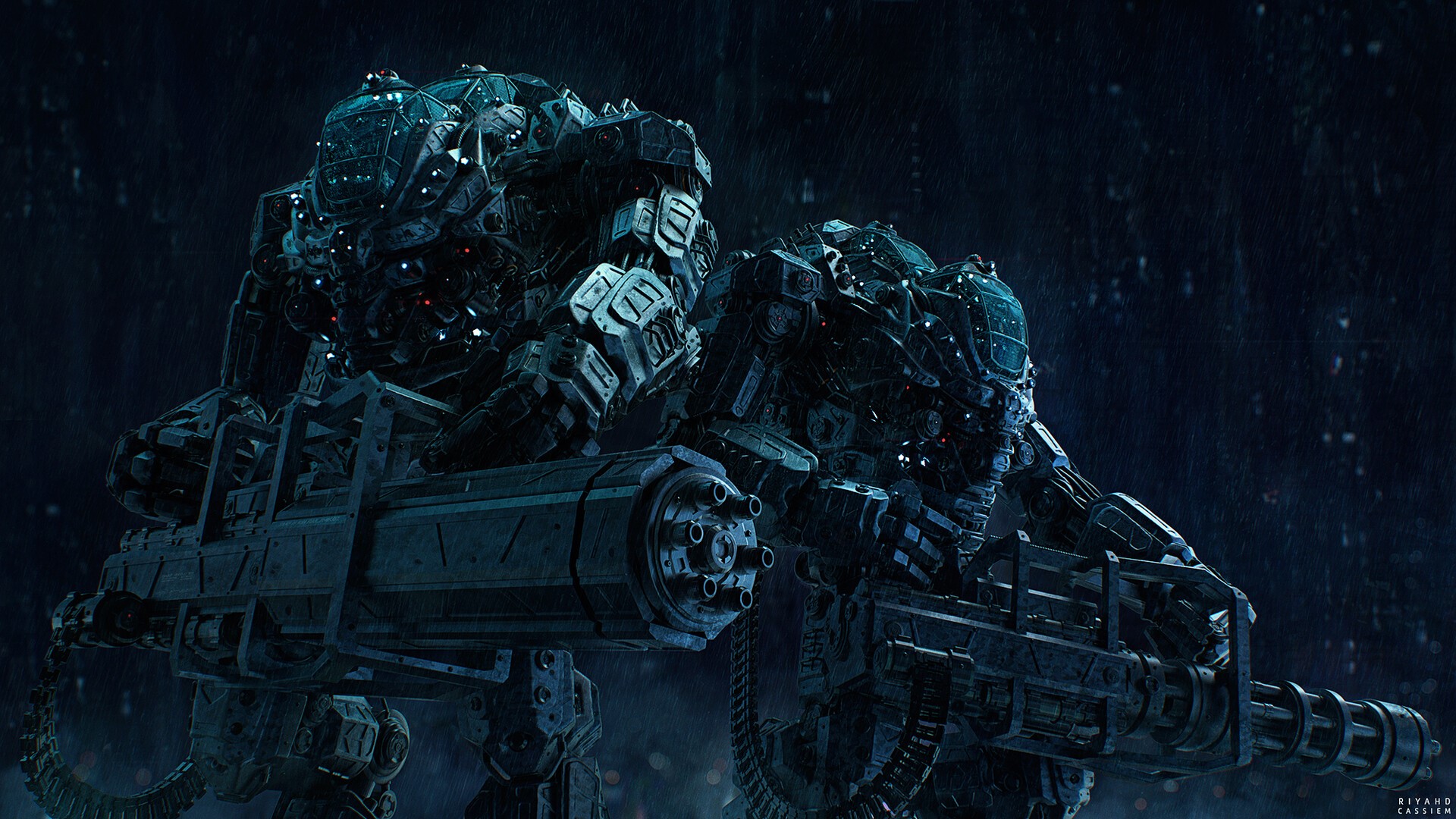 machine, digital art, weapon, futuristic, ArtStation, HD Wallpaper