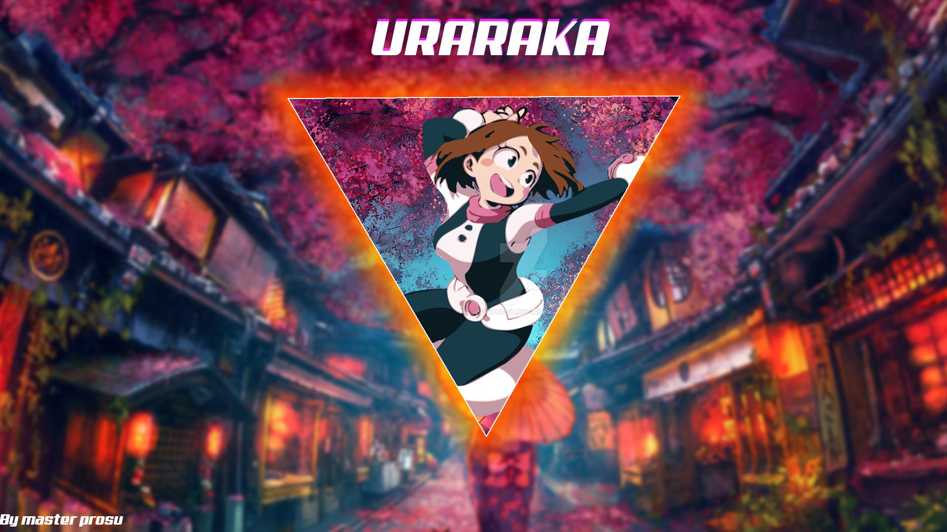 Boku no Hero Academia, Uraraka Ochako, triangle, open mouth, anime girls, anime, HD Wallpaper