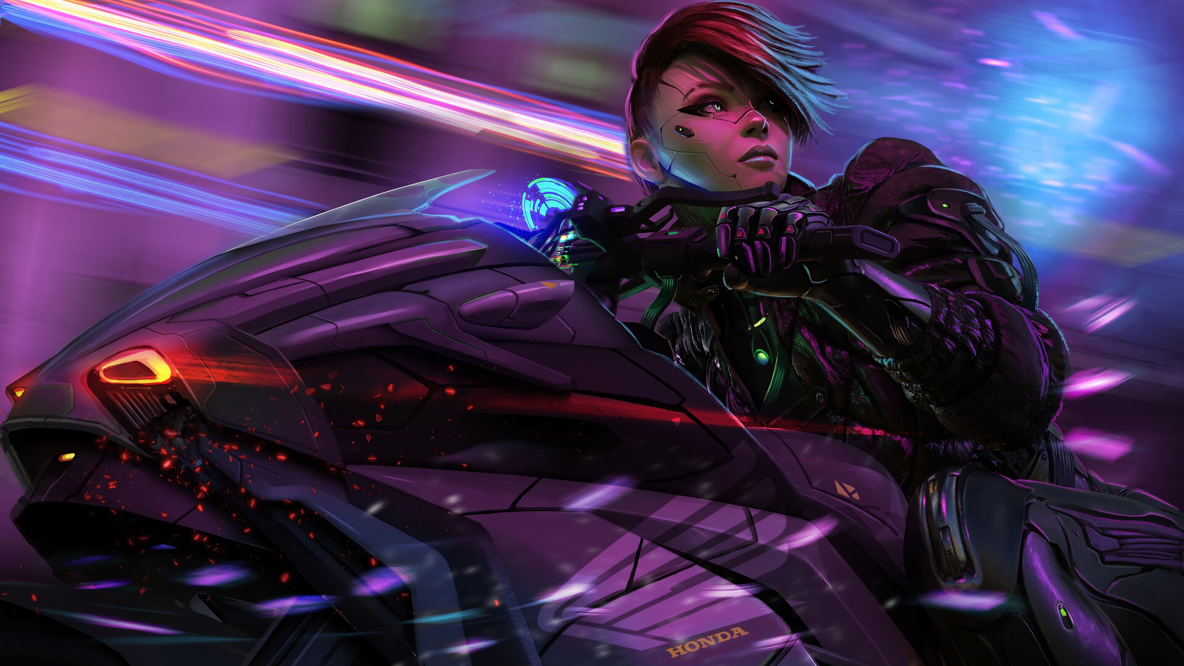 cyberpunk, Honda, cyborg, video games, HD Wallpaper