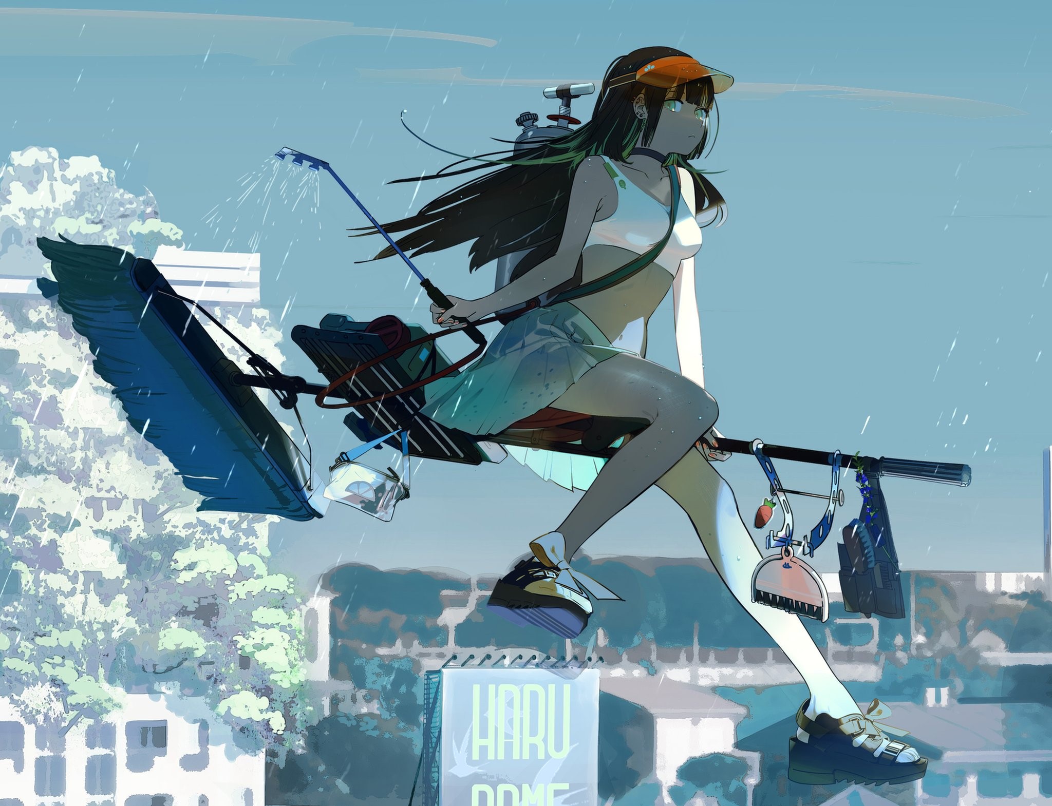 anime, original characters, outdoors, HD Wallpaper