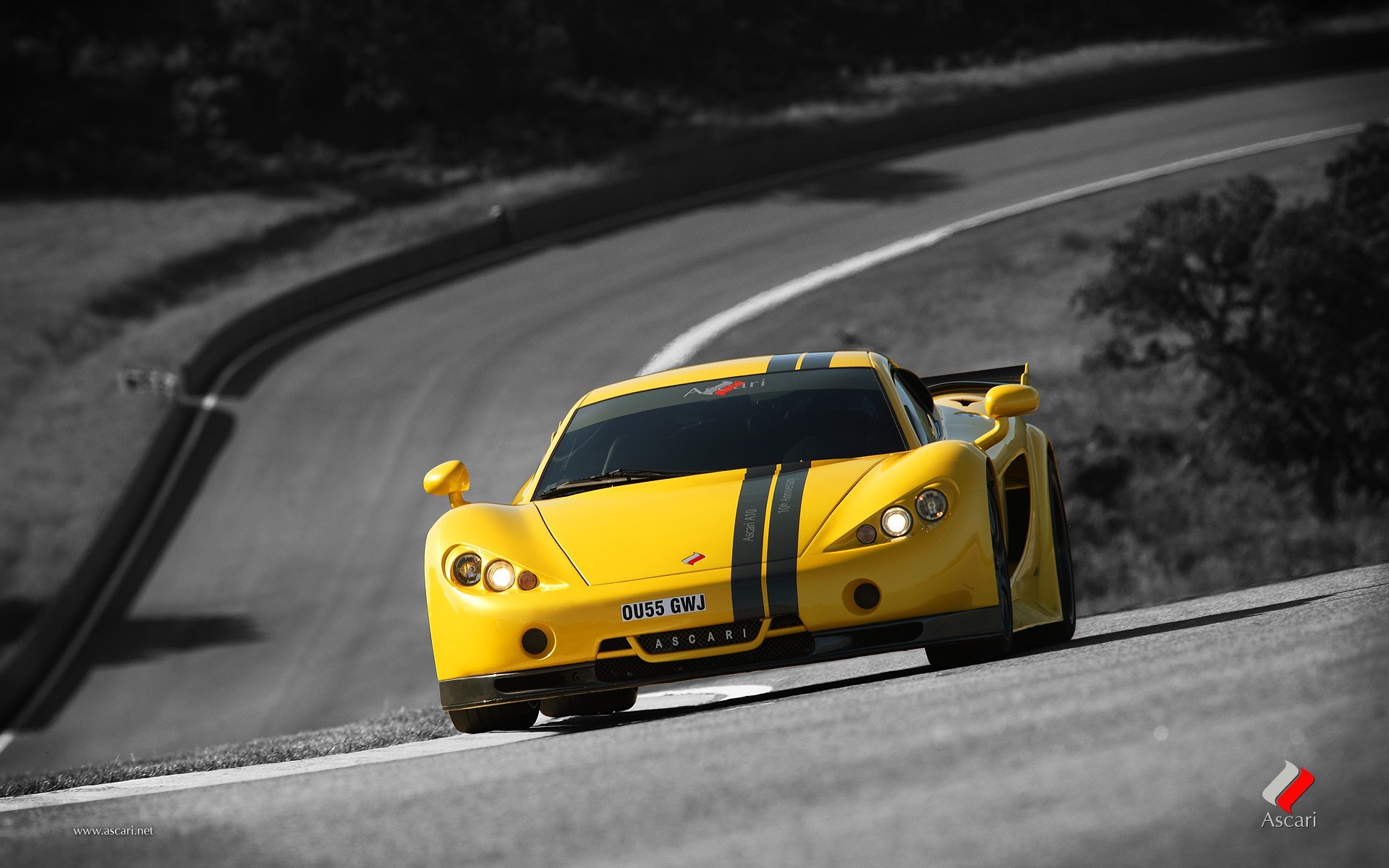 car, Ascari KZ1-R, race cars, race tracks, selective coloring, vehicle, HD Wallpaper
