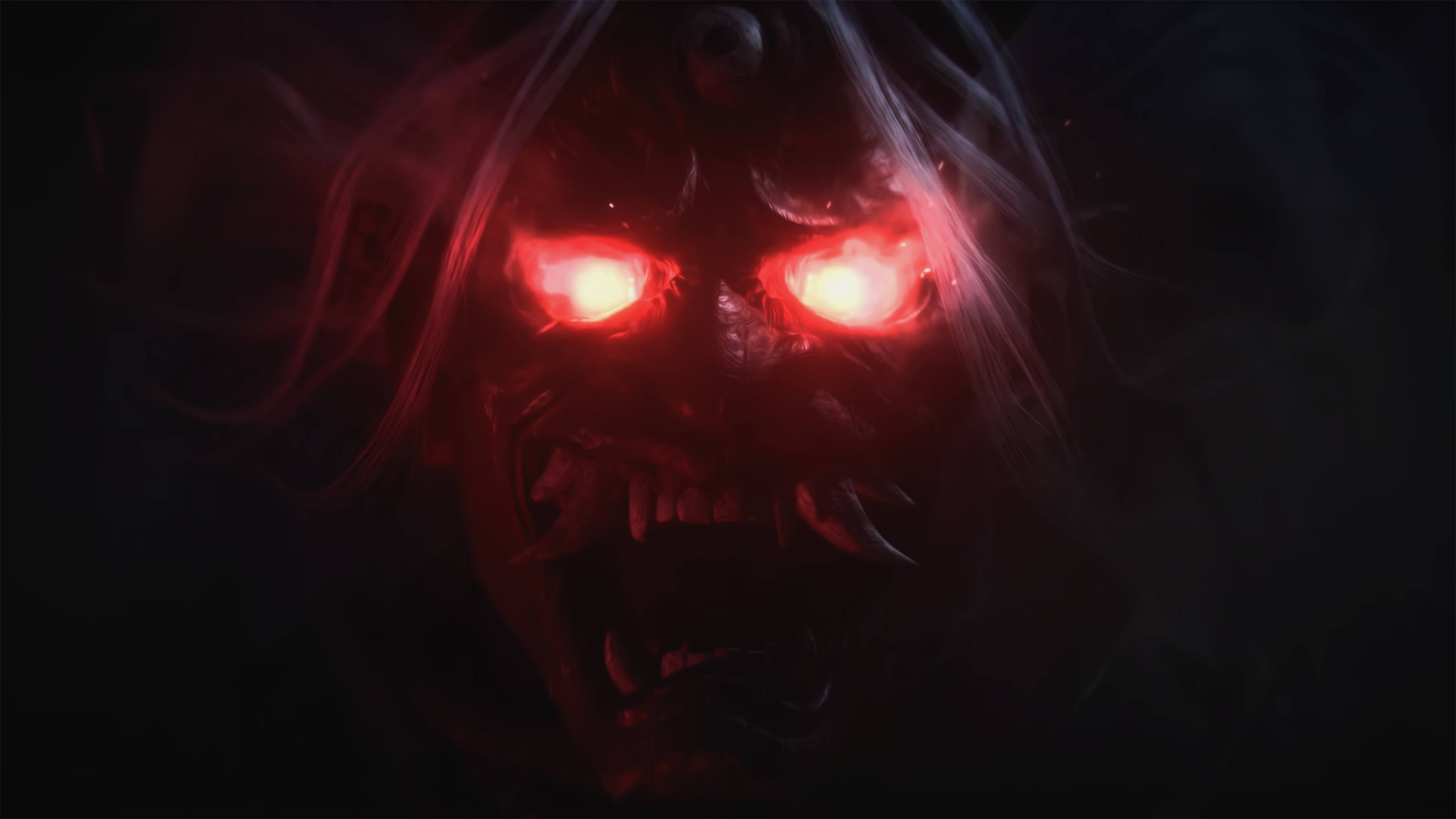 The oni, Dead by Daylight, glowing eyes, HD Wallpaper