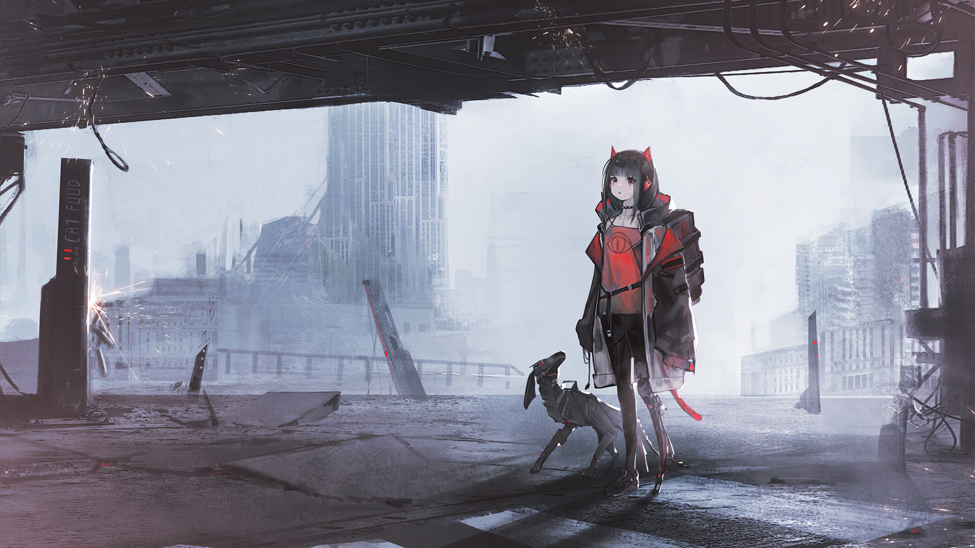 anime girls, anime, black hair, HD Wallpaper