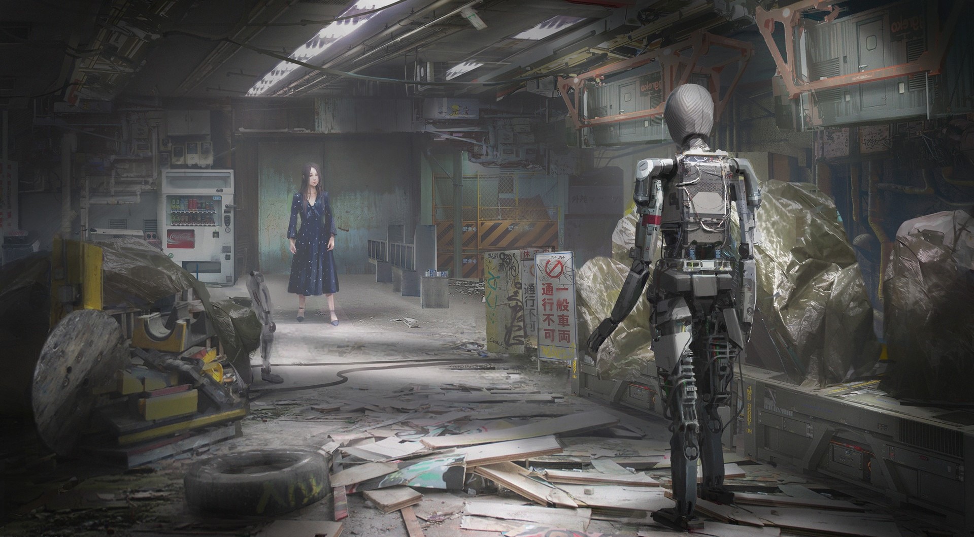 robot, artwork, science fiction, futuristic, HD Wallpaper