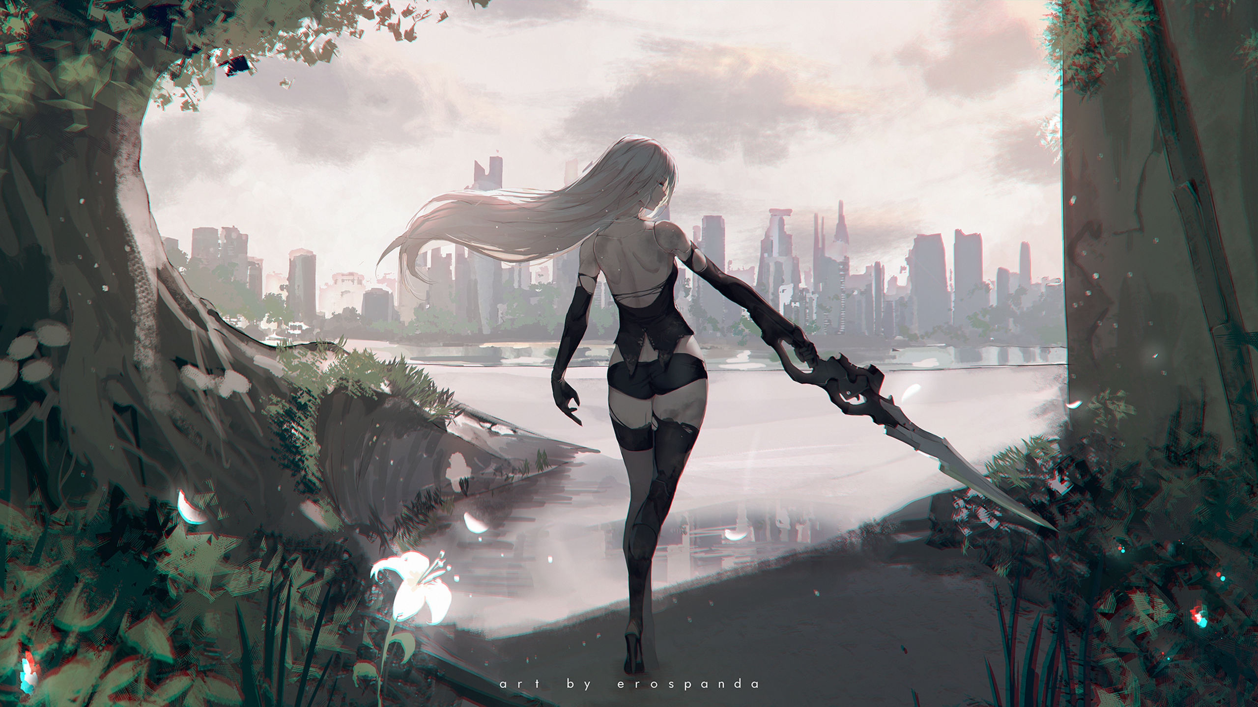 long hair, anime girls, HD Wallpaper