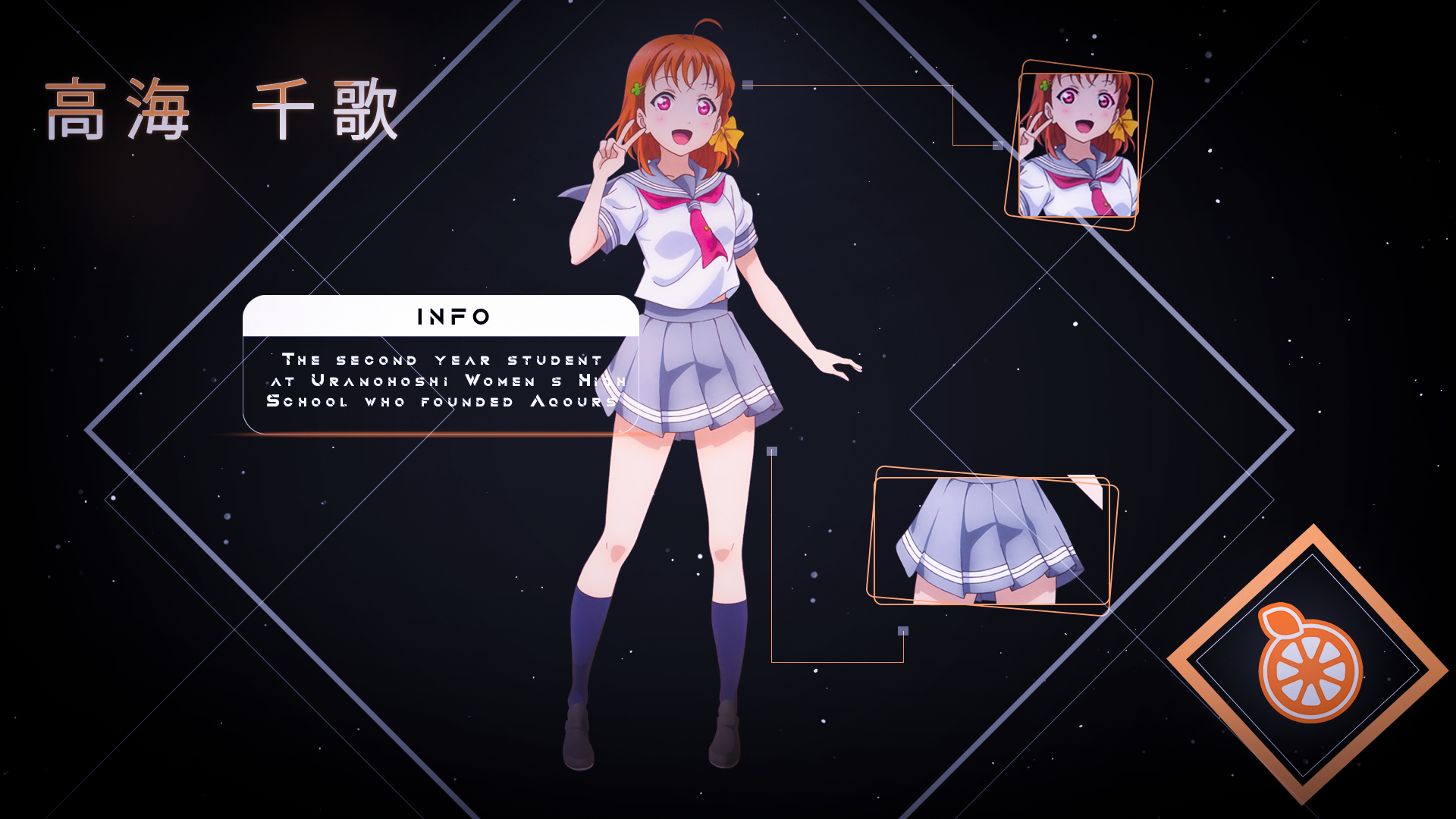 anime girls, Love Live Series, Love Live! Sunshine, Takami Chika, anime, miniskirt, open mouth, HD Wallpaper