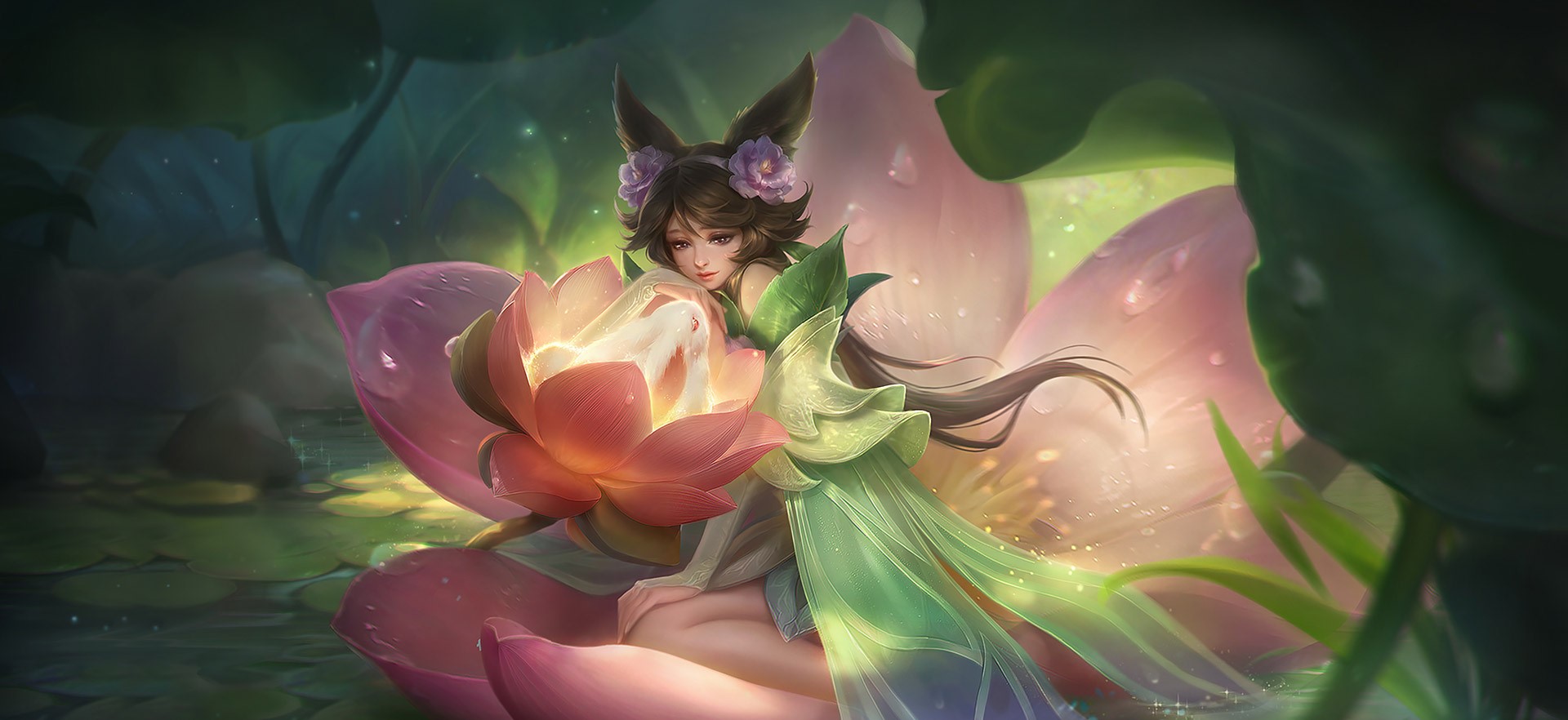 anime, people, anime girls, flowers, plants, fantasy girl, HD Wallpaper