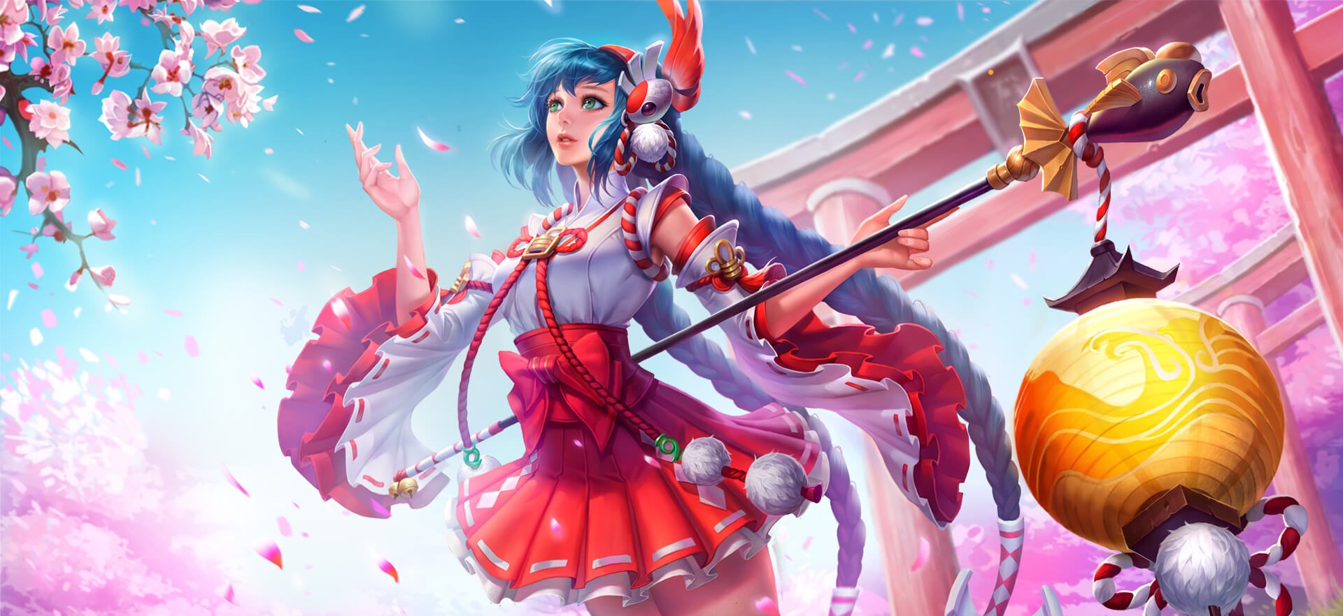 anime, fantasy girl, colorful, blue hair, anime girls, long hair, HD Wallpaper