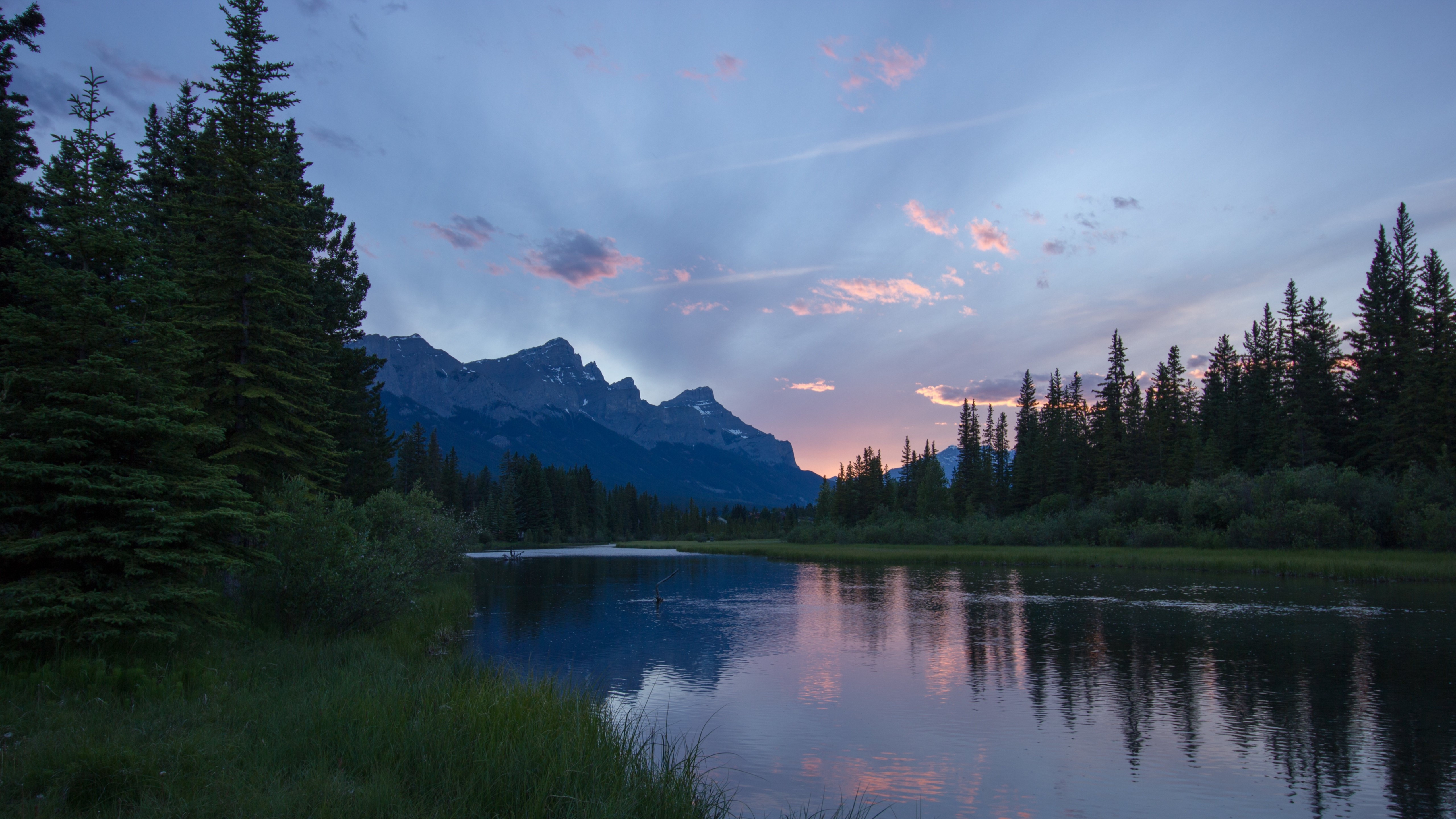 landscape, nature, mountains, lake, Canada, HD Wallpaper