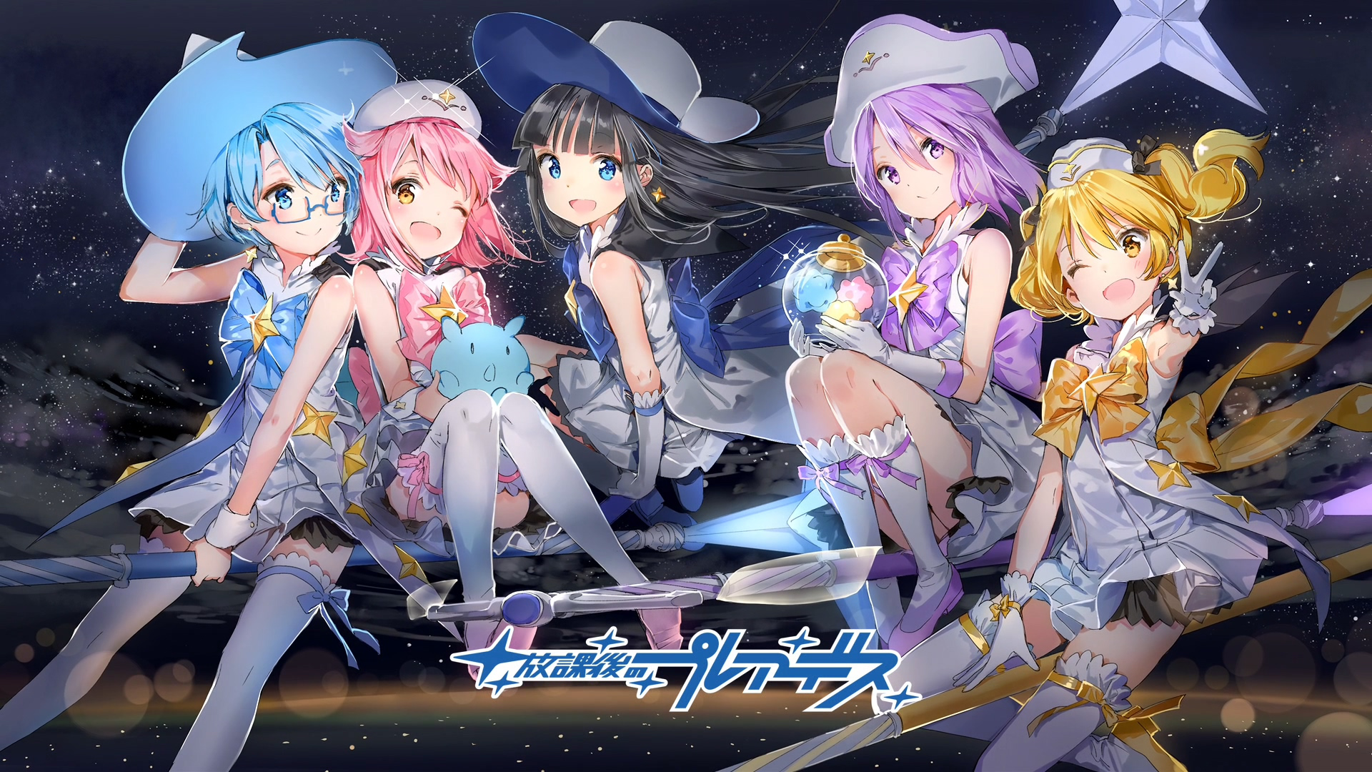 Majo, anime girls, magic, HD Wallpaper