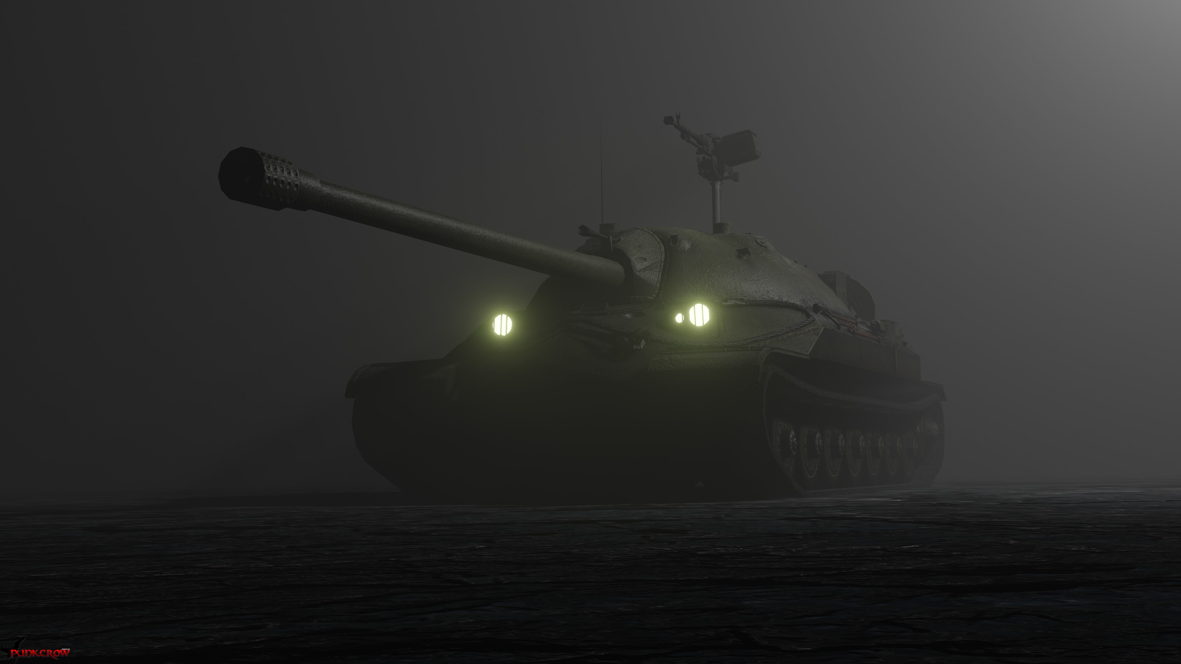 World of Tanks, IS-7, lights, tank, HD Wallpaper