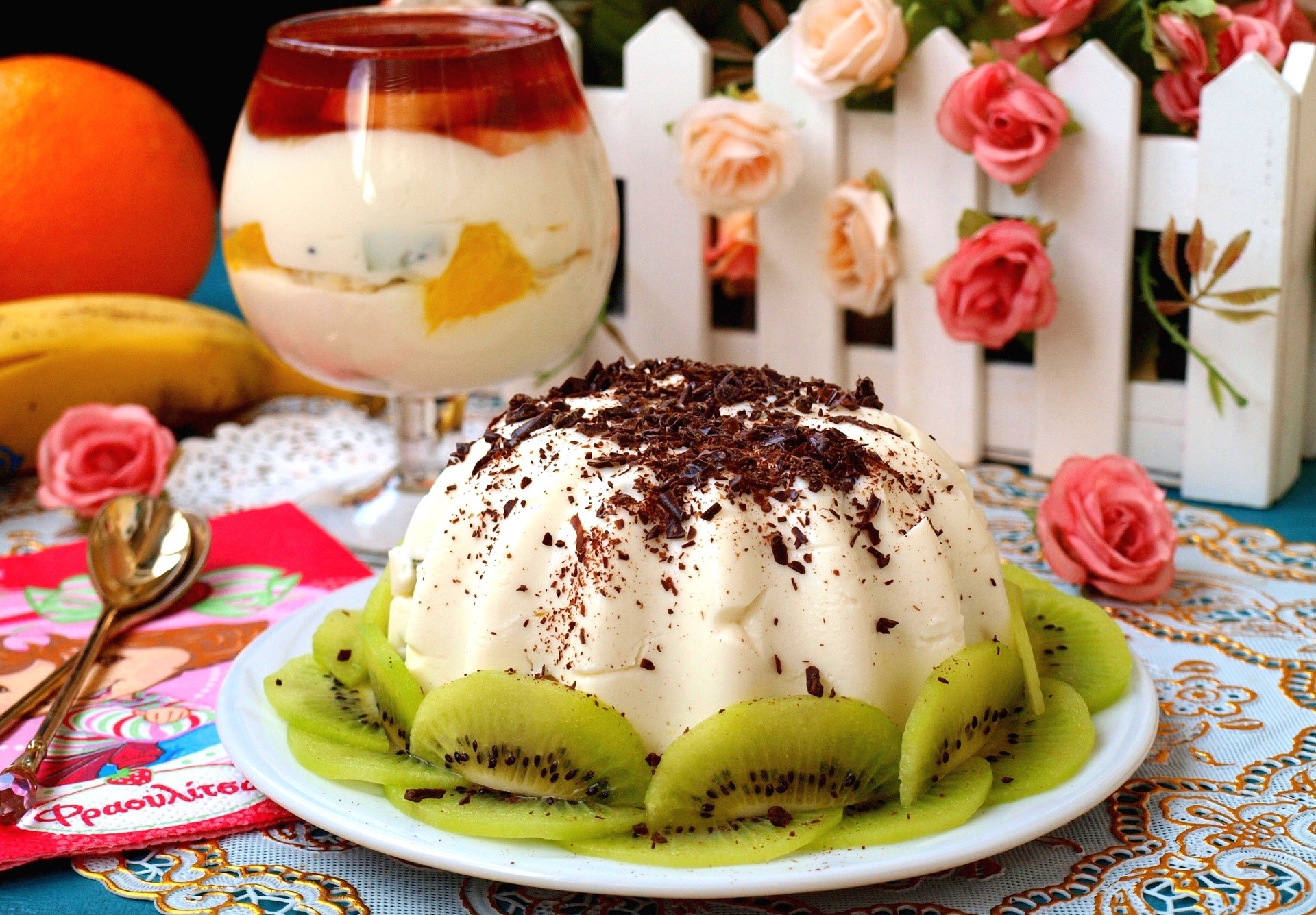 sweets, food, cake, kiwi (fruit), HD Wallpaper