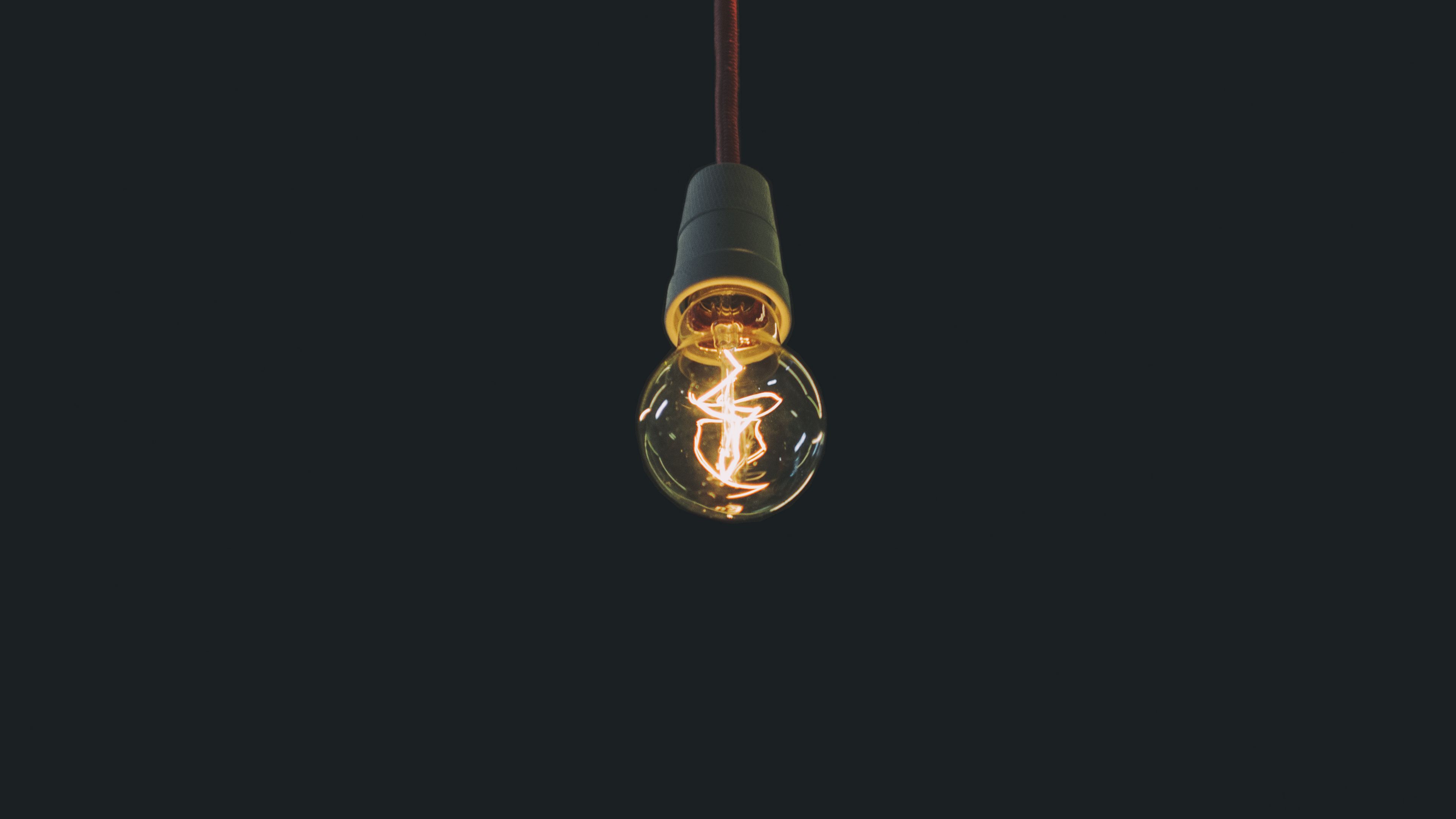 lamp, glow, black, 4k, HD Wallpaper