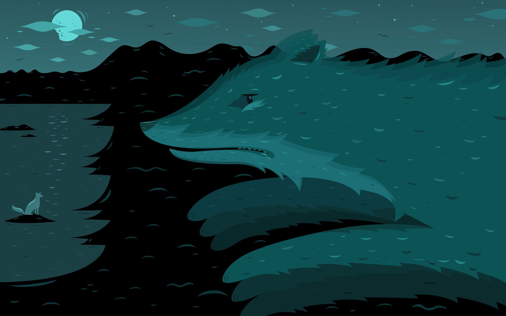 illustration, artwork, dark, texture, HD Wallpaper