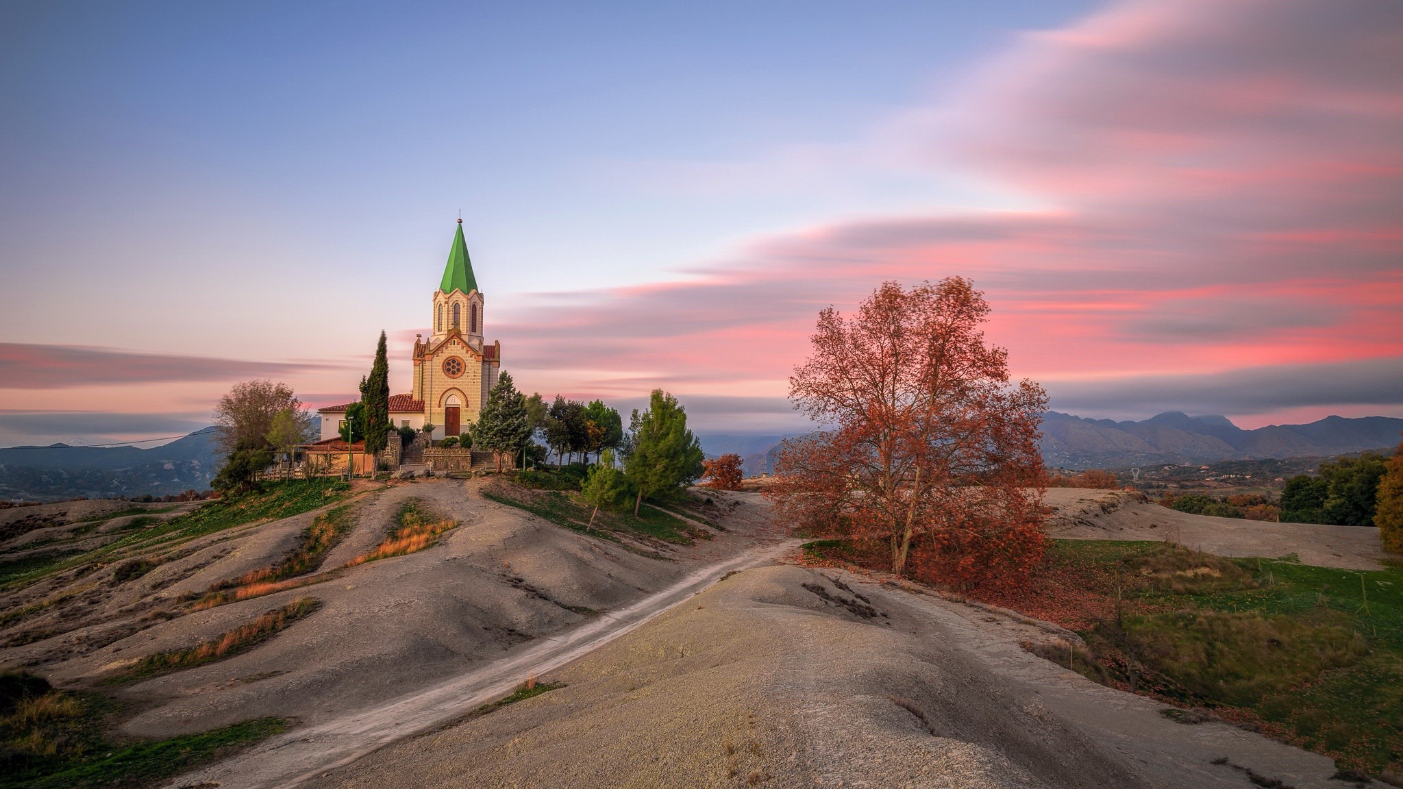 landscape, outdoors, building, Catalonia, sky, HD Wallpaper