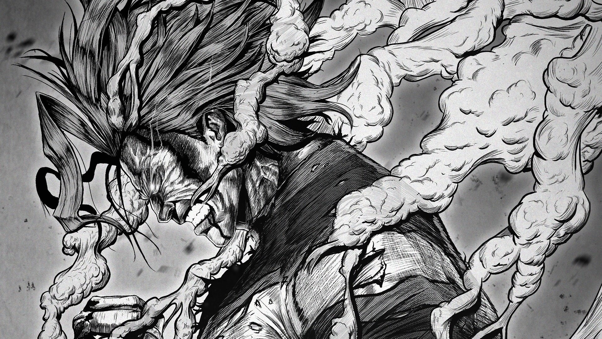 Boku no Hero Academia, all might, monochrome, manga, Jacob Noble, HD Wallpaper