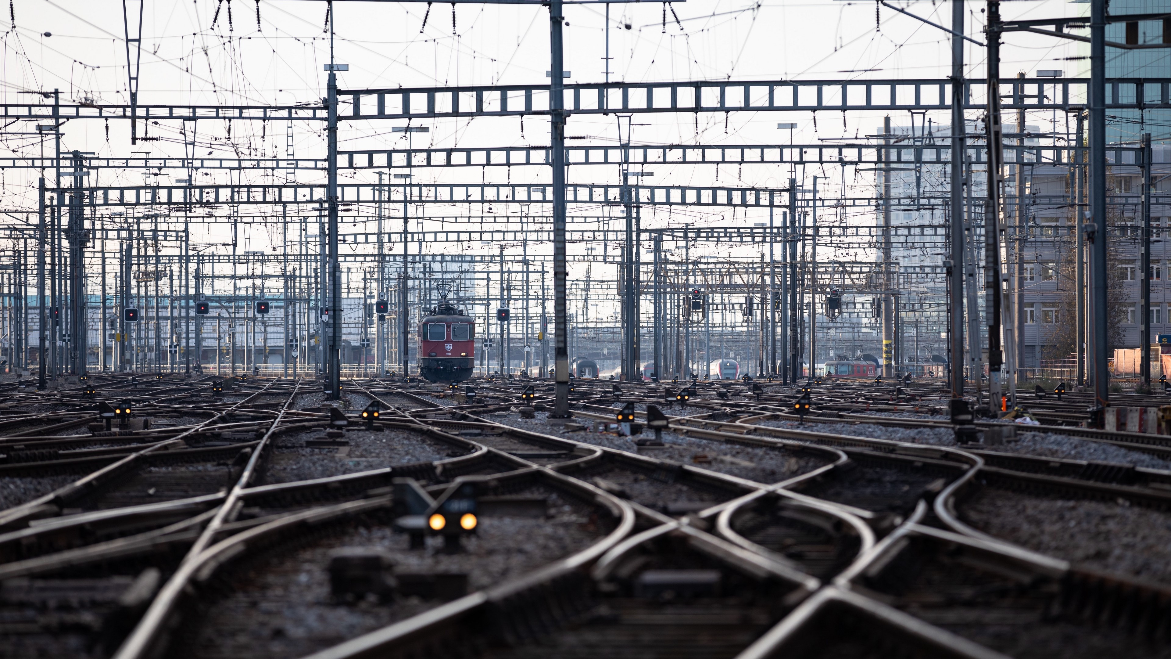 train, railway, vehicle, rail yard, HD Wallpaper