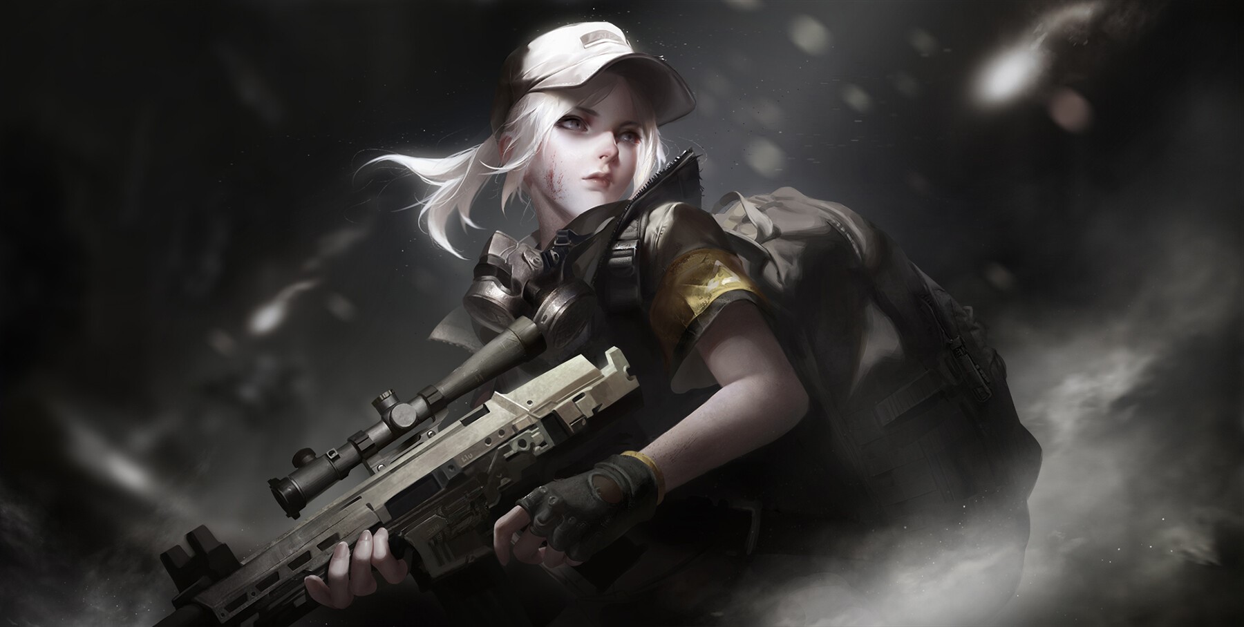 anime girls, weapon, anime, HD Wallpaper