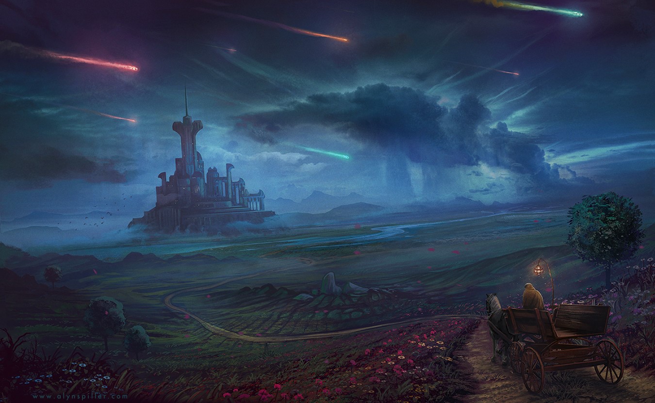 Alyn Spiller, fantasy city, artwork, HD Wallpaper