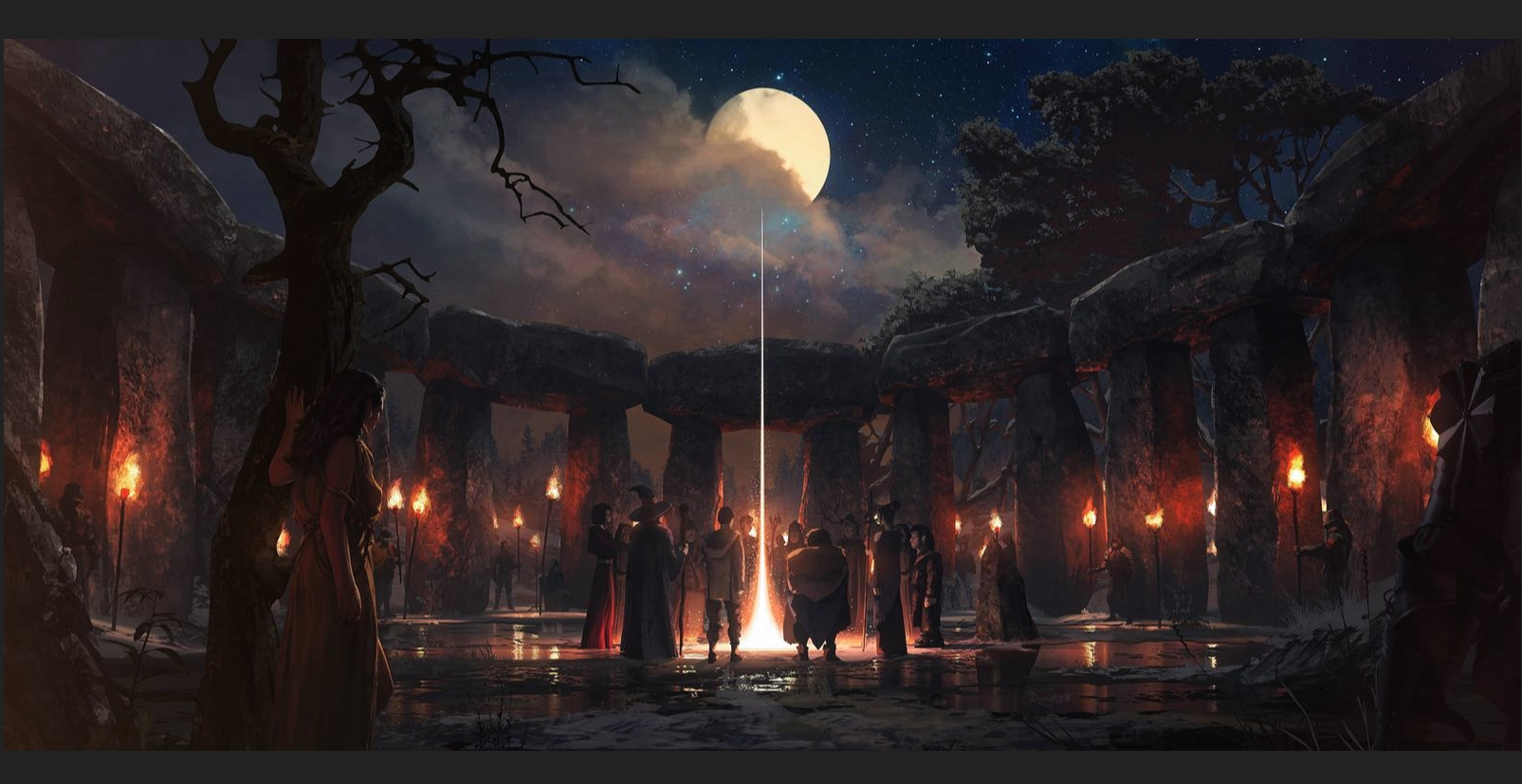 Rowye, magic, Moon, ancient, HD Wallpaper