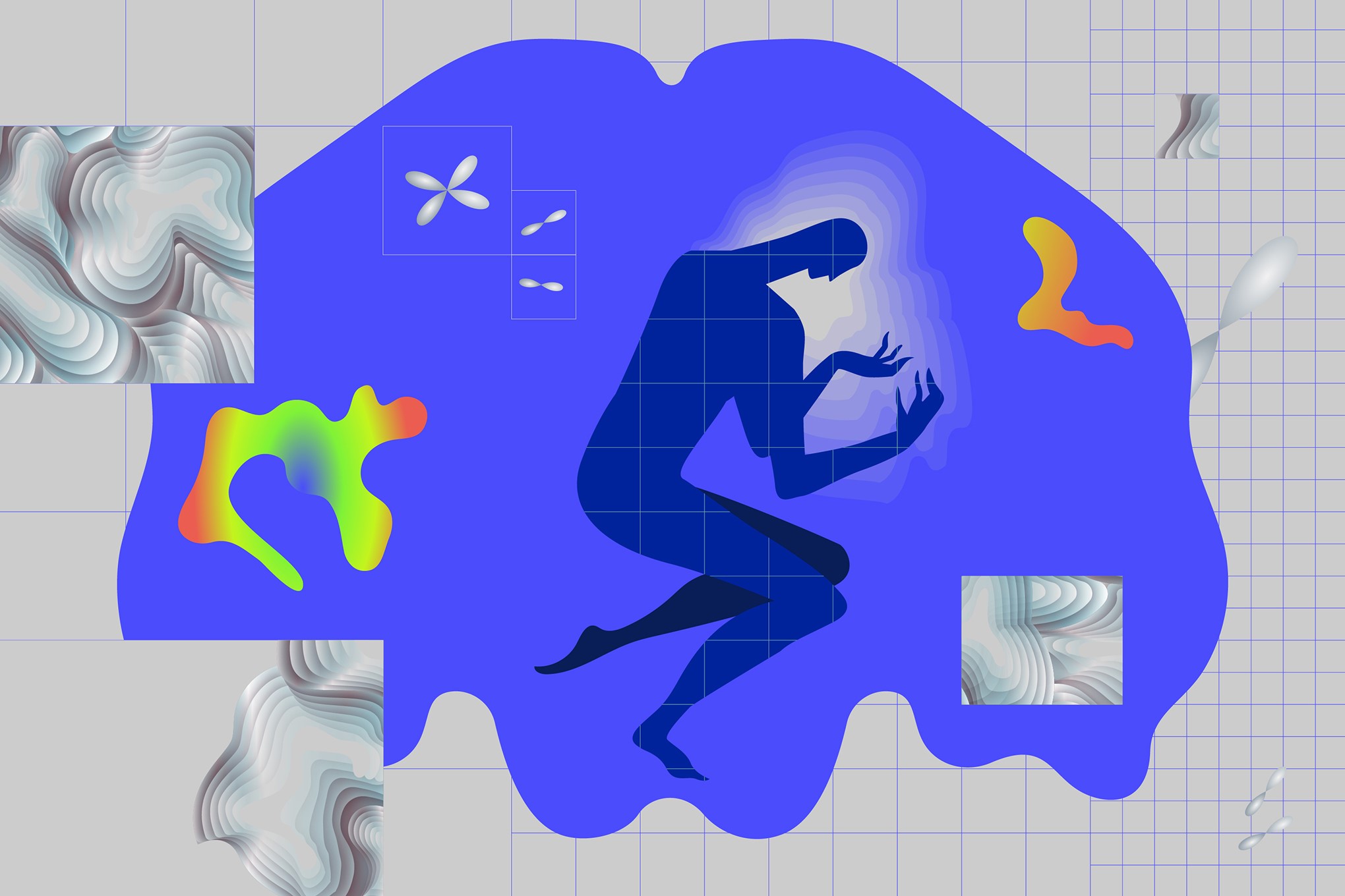 digital art, illustration, trippy, psychedelic, ana kova, HD Wallpaper