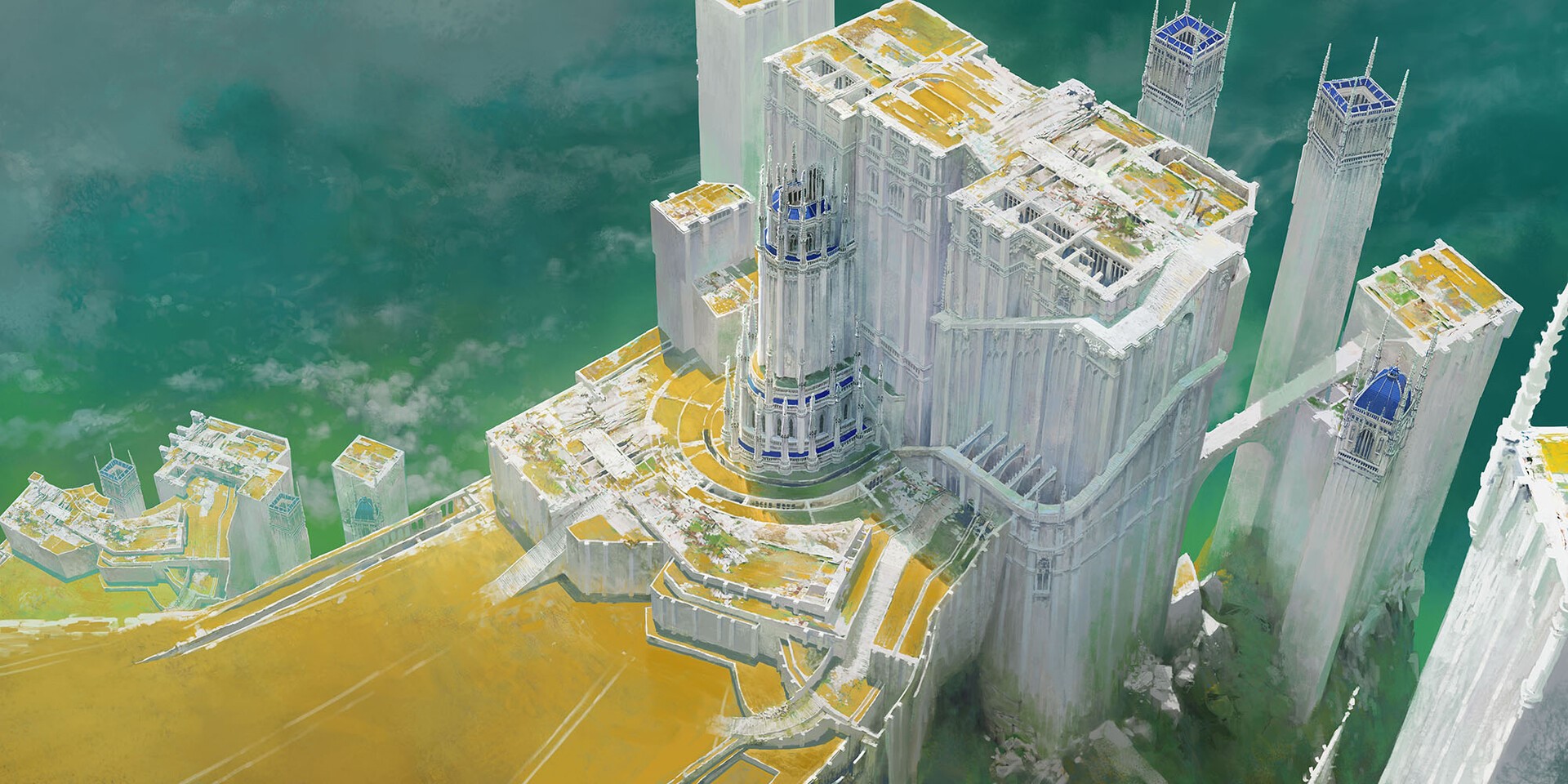 artwork, digital art, castle, fantasy art, HD Wallpaper