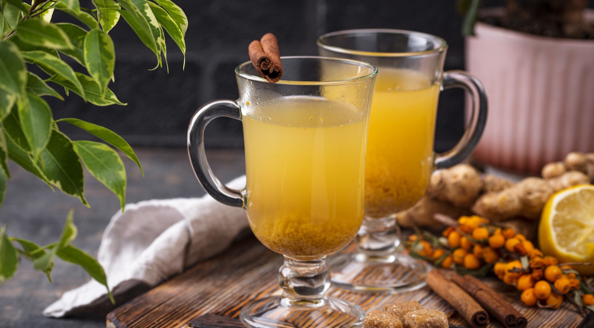 drinking glass, still life, food, cinnamon, lemons, cutting board, HD Wallpaper