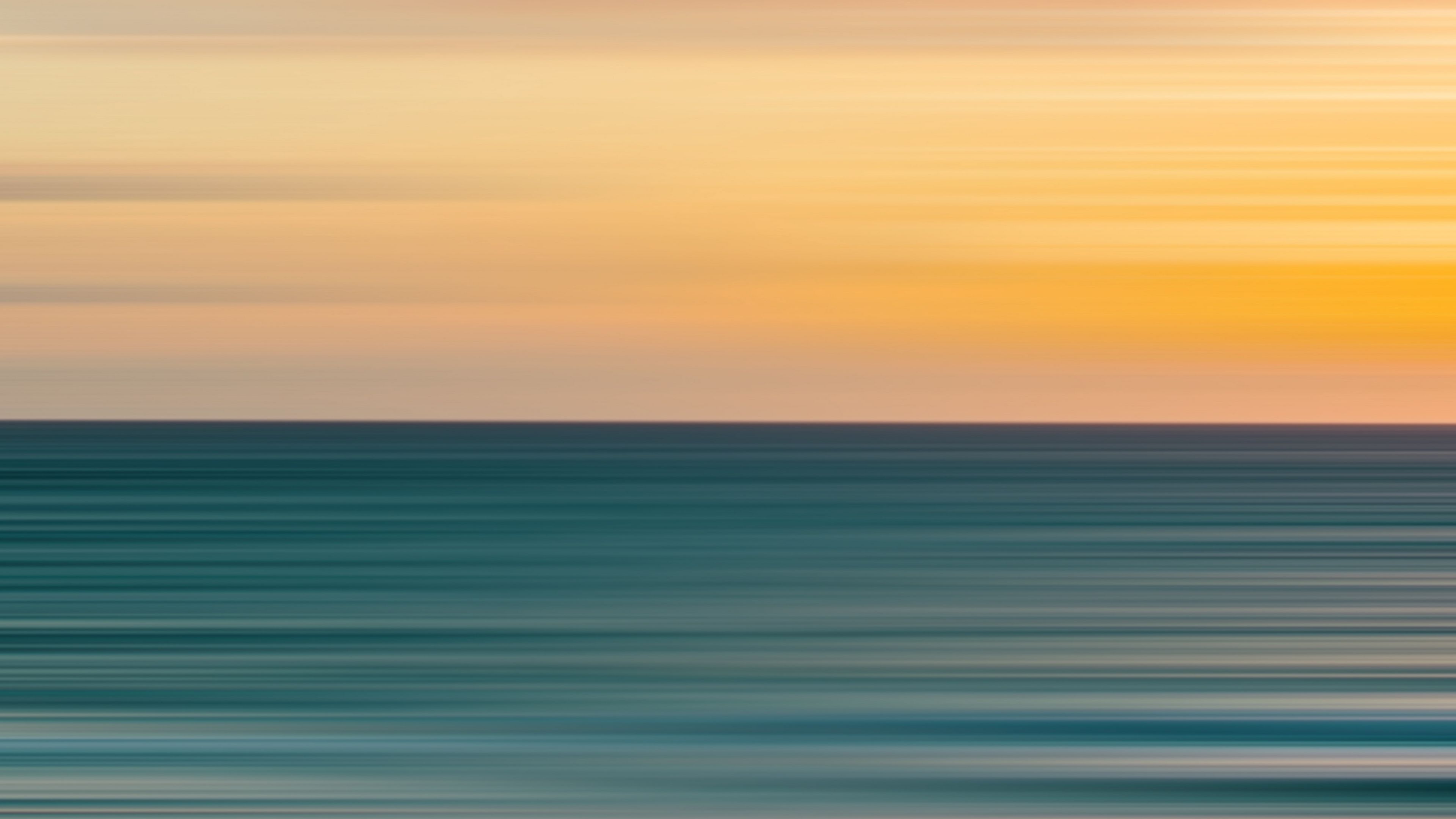 sunset, horizon, long exposure, blurred, gradient, 4k, HD Wallpaper