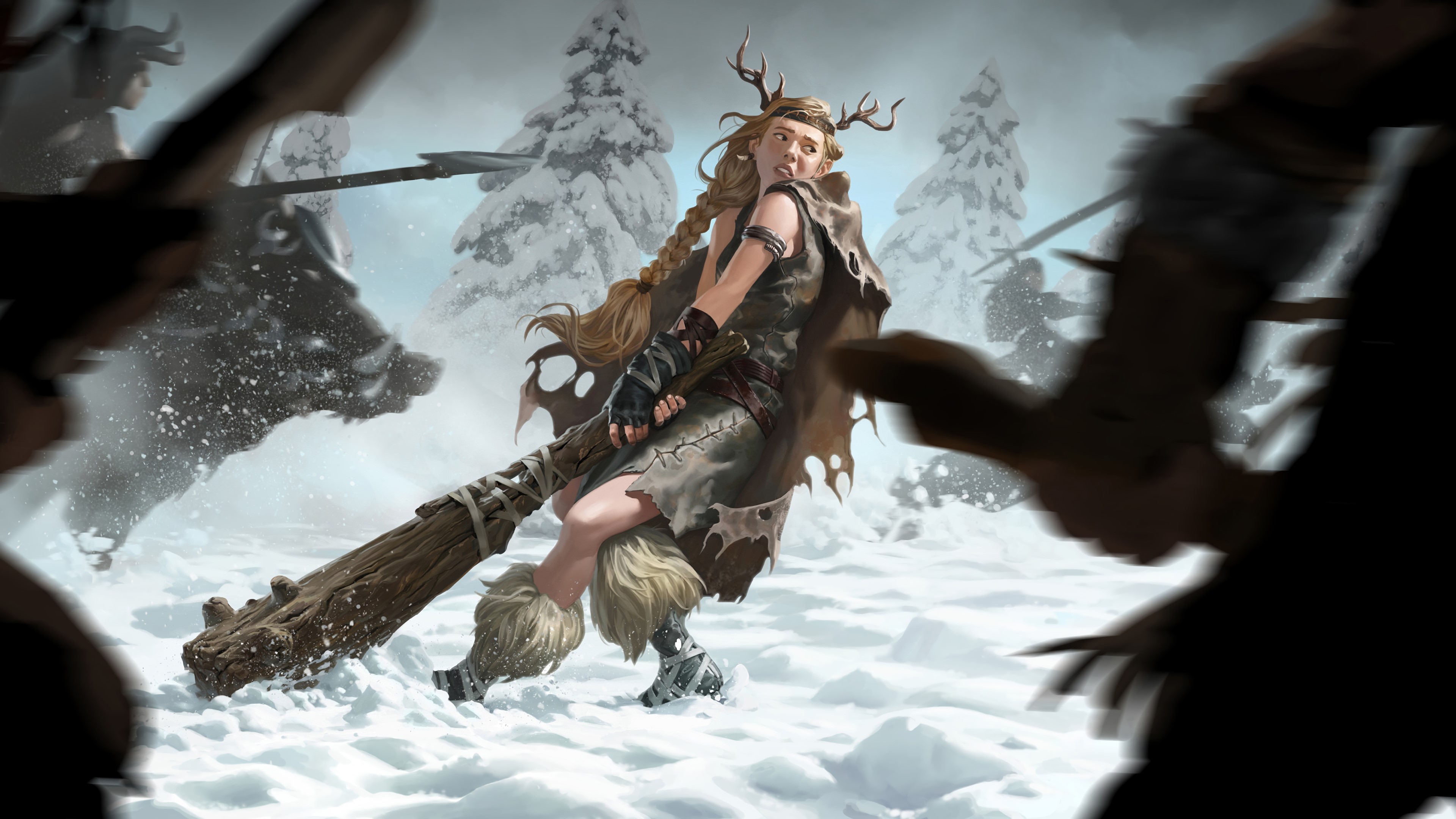 Runeterra, League of Legends, Legends of Runeterra, Barbarian, snow, HD Wallpaper